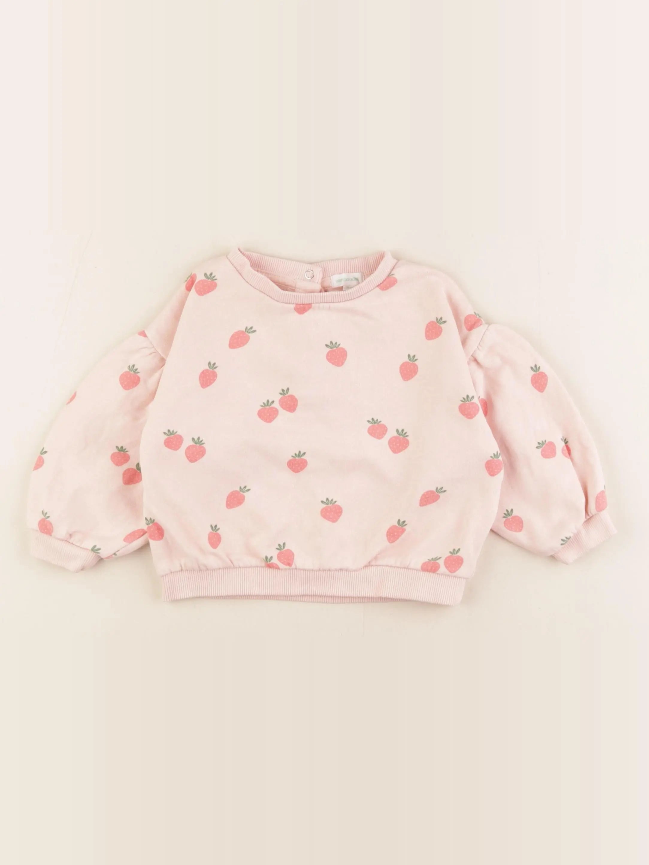 Vertbaudet - sweat rose - 12 mois