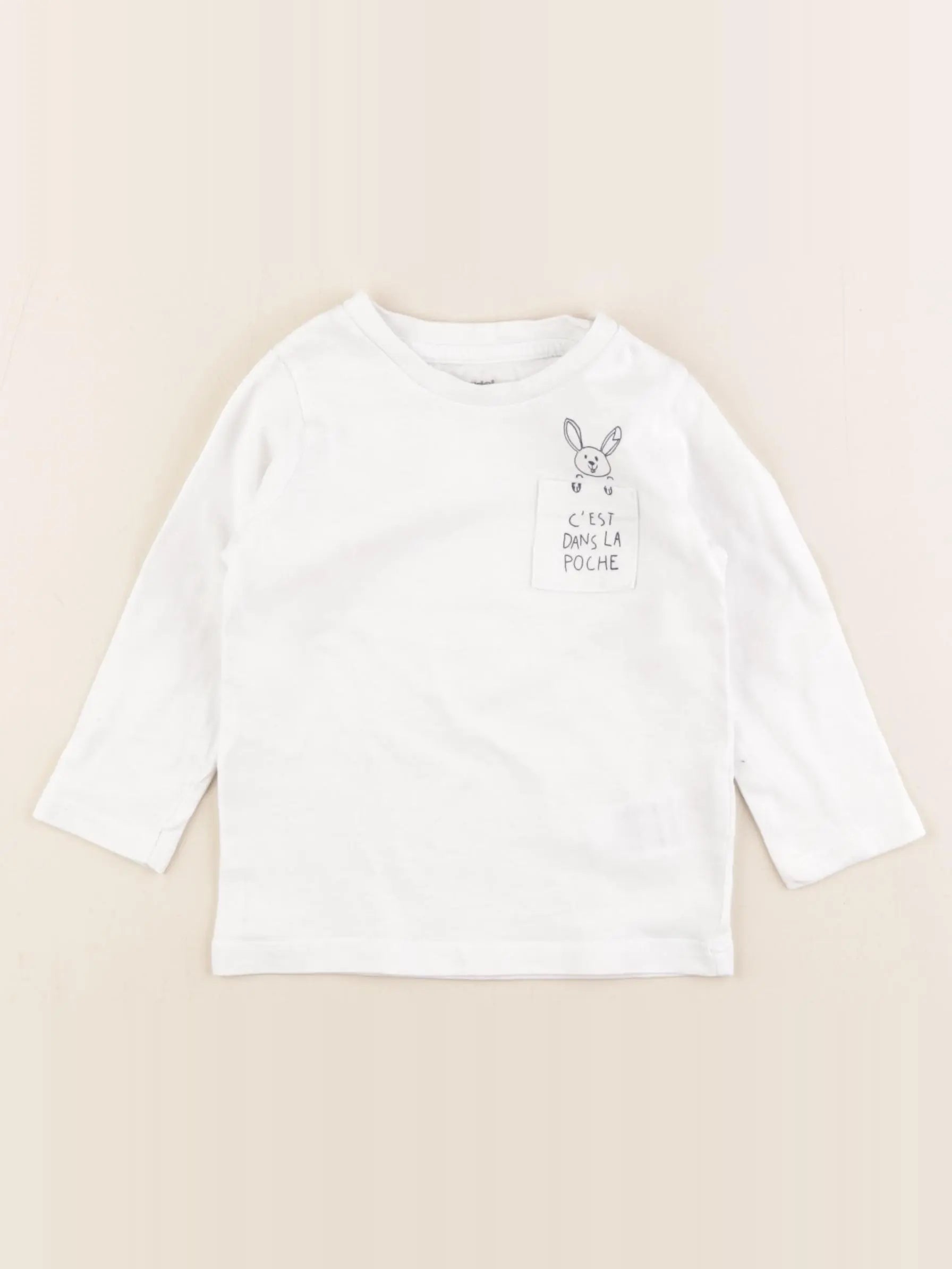 Vertbaudet - tee-shirt blanc - 12 mois