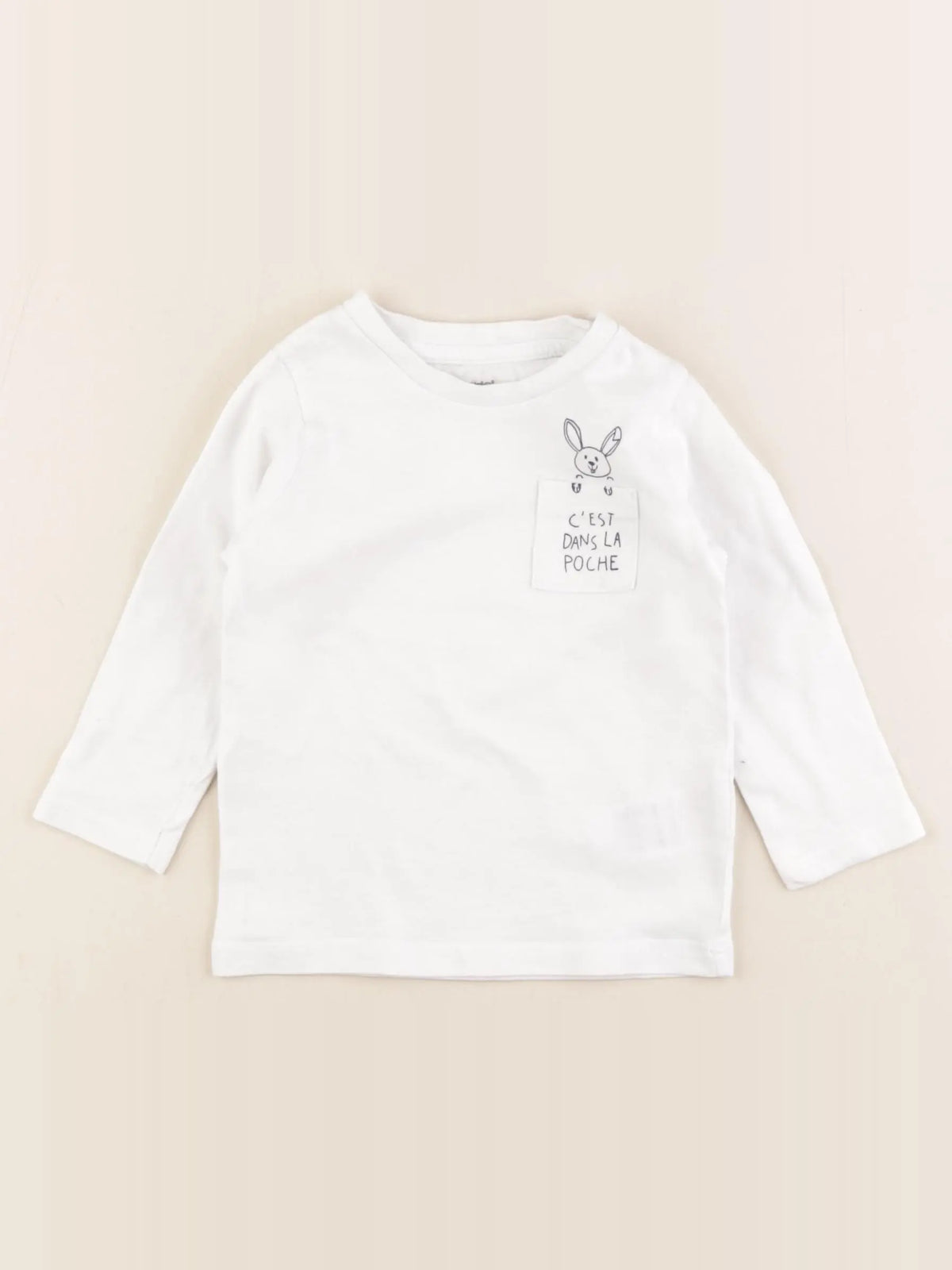 Vertbaudet - tee-shirt blanc - 12 mois