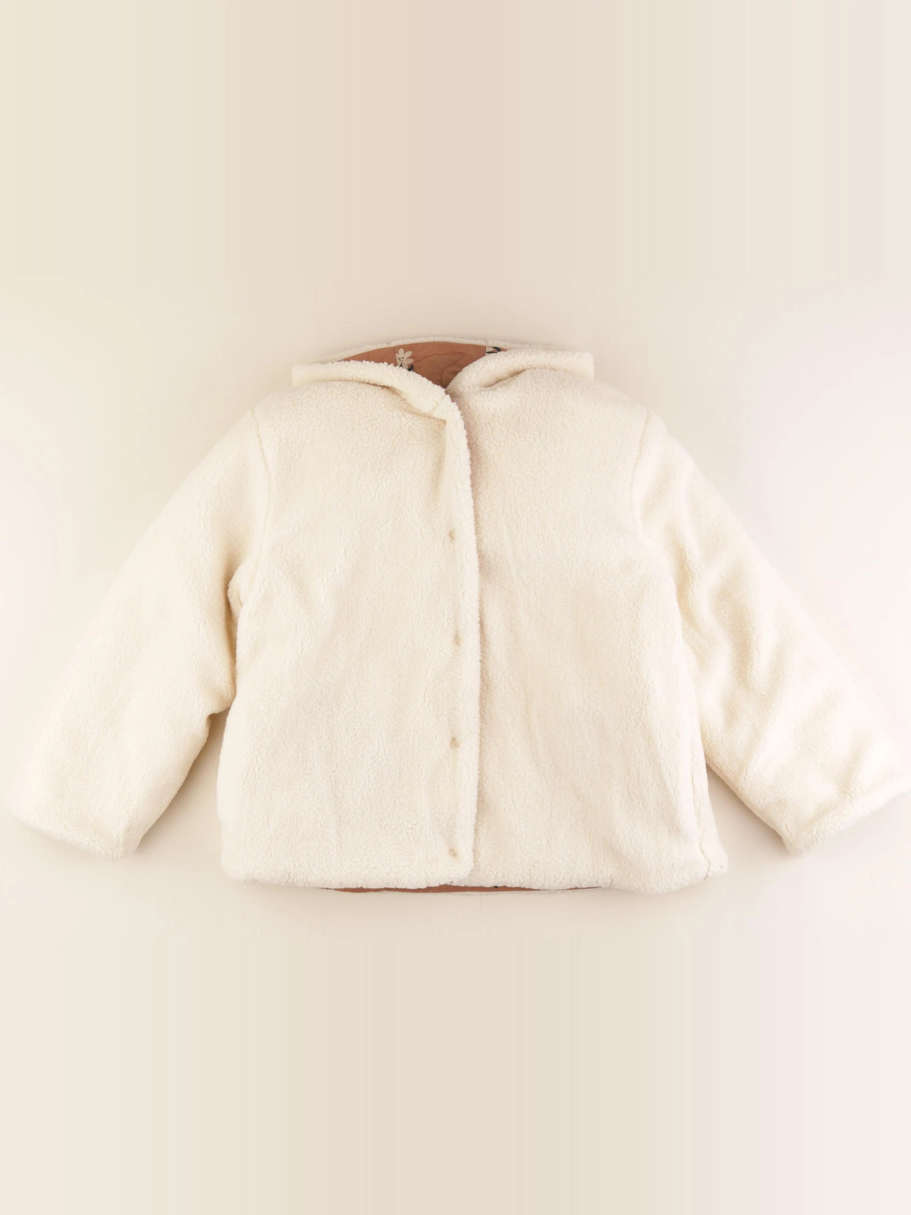 Vertbaudet - doudoune réversible marron, beige - 12 ans