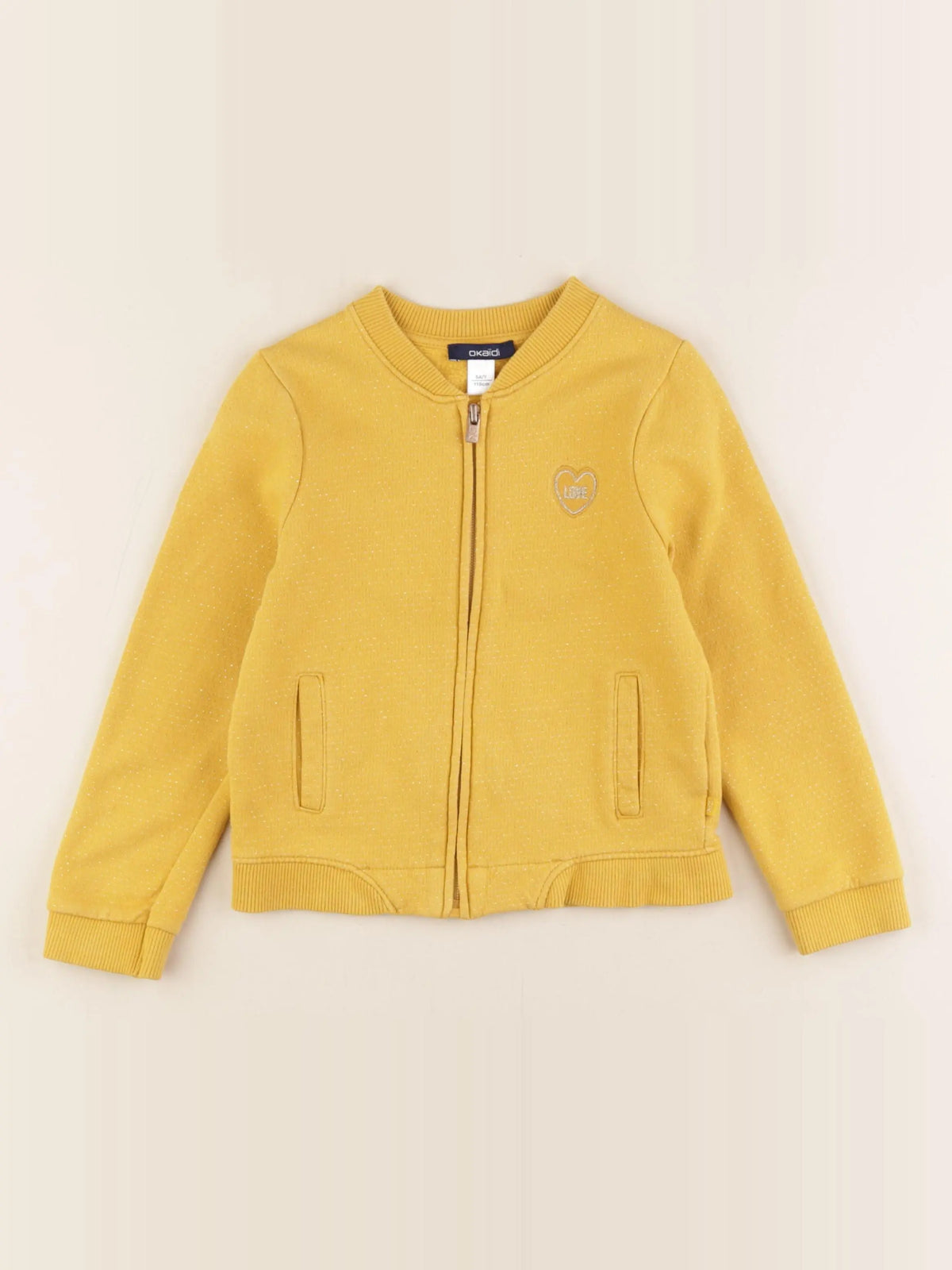 Okaidi - sweat jaune, or - 5 ans