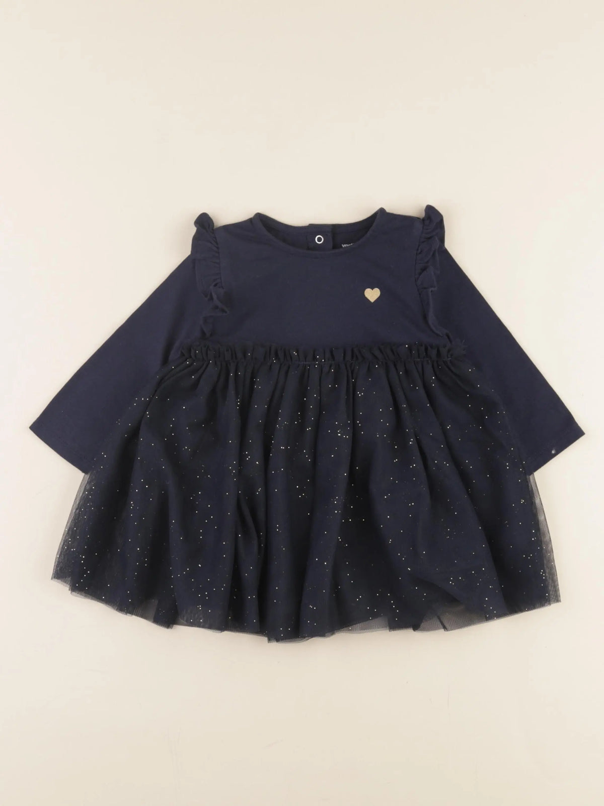 Vertbaudet - robe bleu - 12 mois