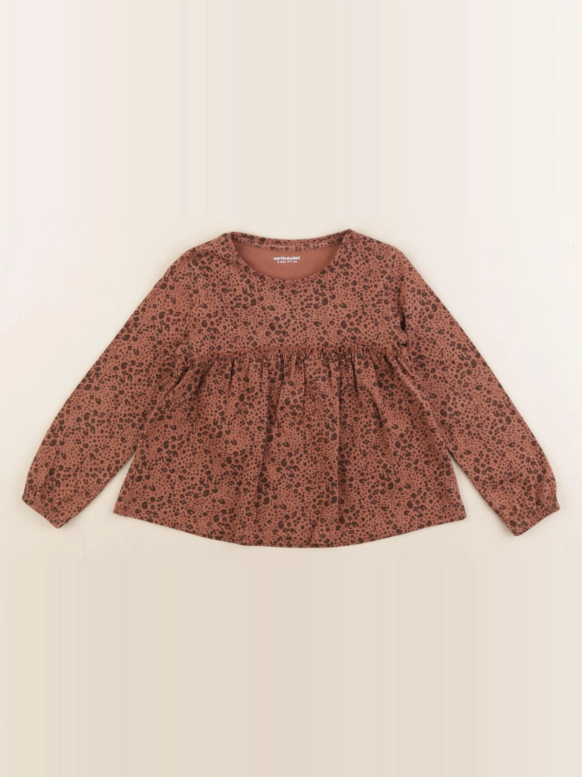 Vertbaudet - tee-shirt marron - 3 ans