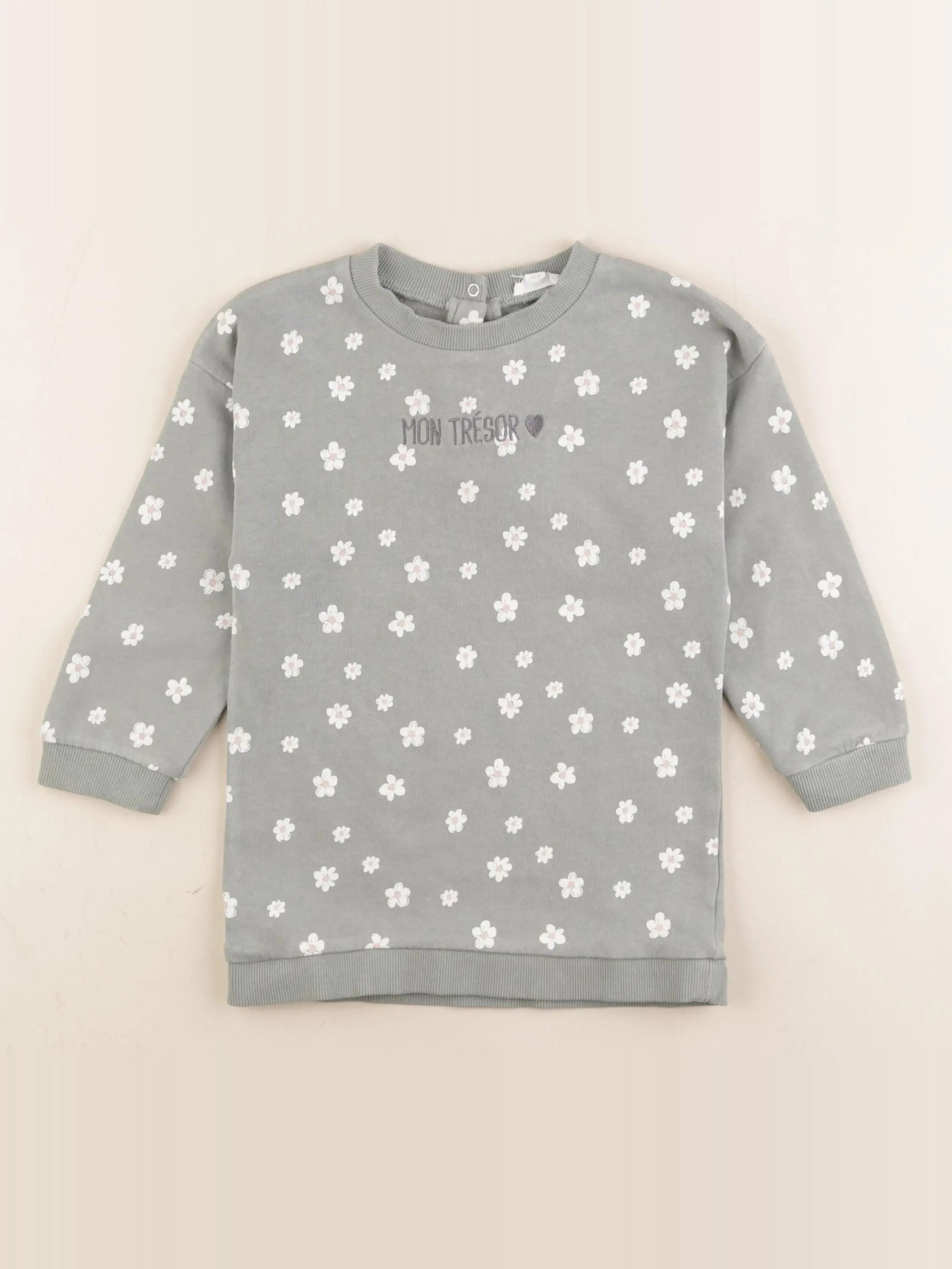 Vertbaudet - sweat vert - 36 mois