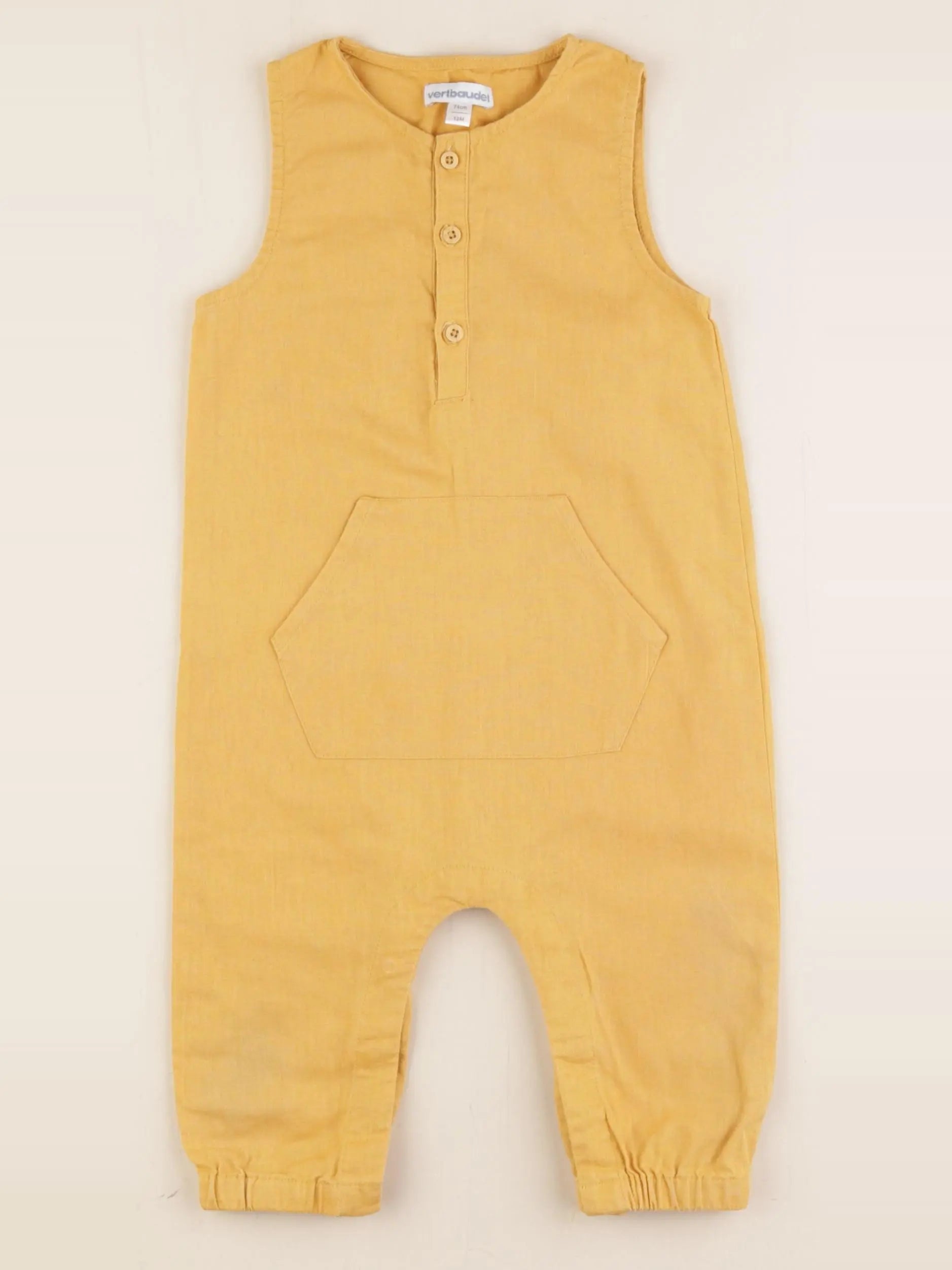 Vertbaudet - combinaison jaune - 12 mois