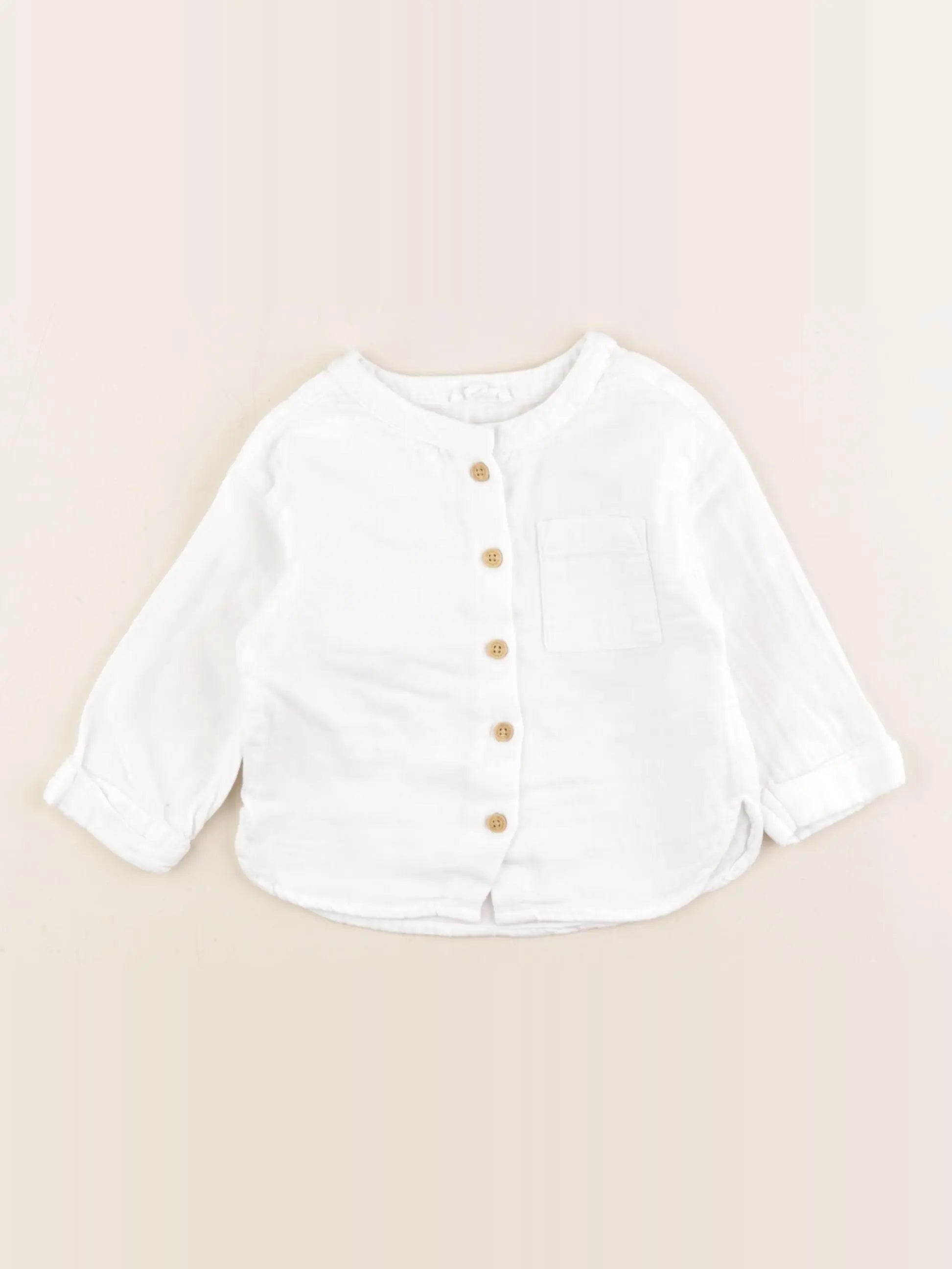 Vertbaudet - chemise blanc - 12 mois