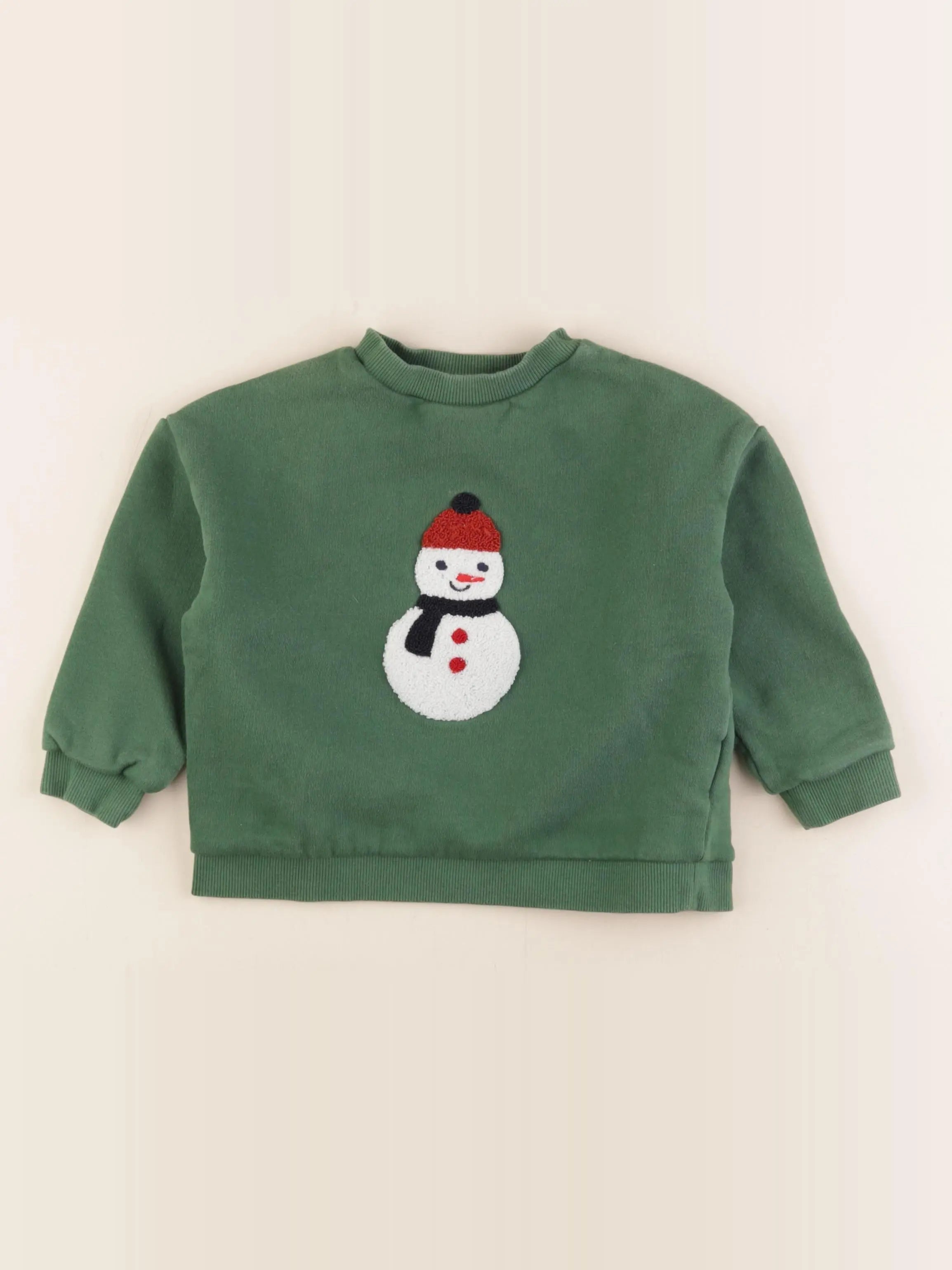 Monoprix - sweat vert - 4 ans
