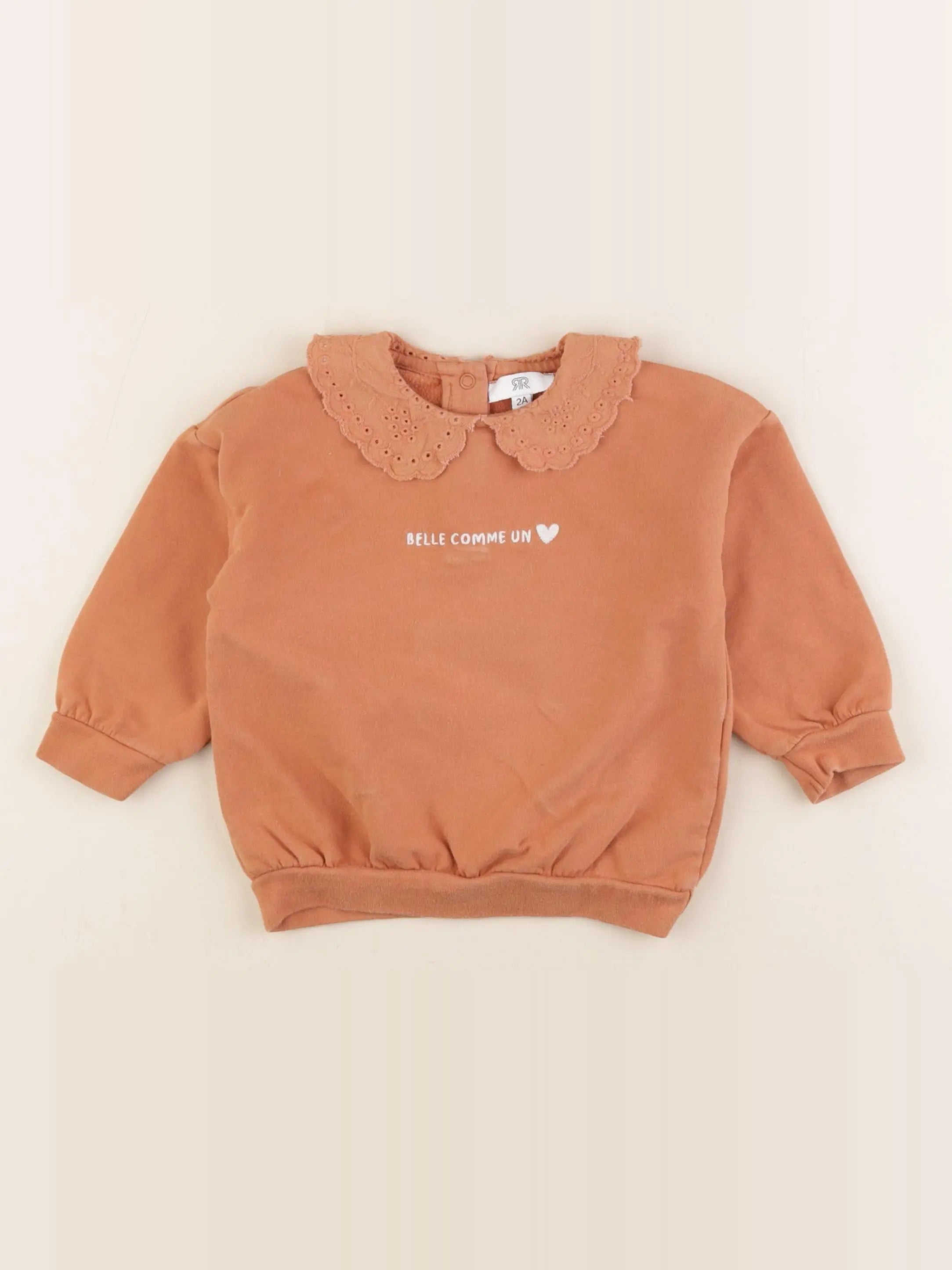 La Redoute - sweat orange - 2 ans