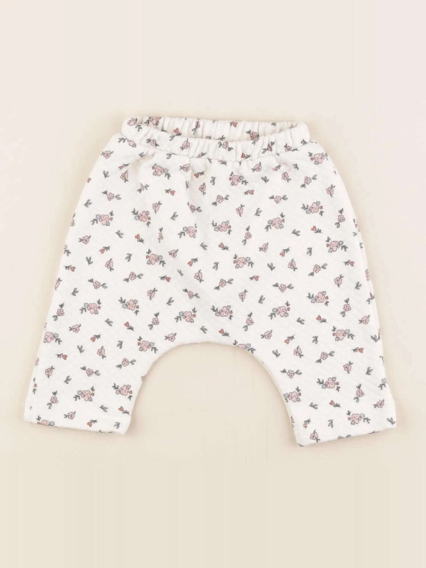 Vertbaudet - sarouel blanc - 3 mois