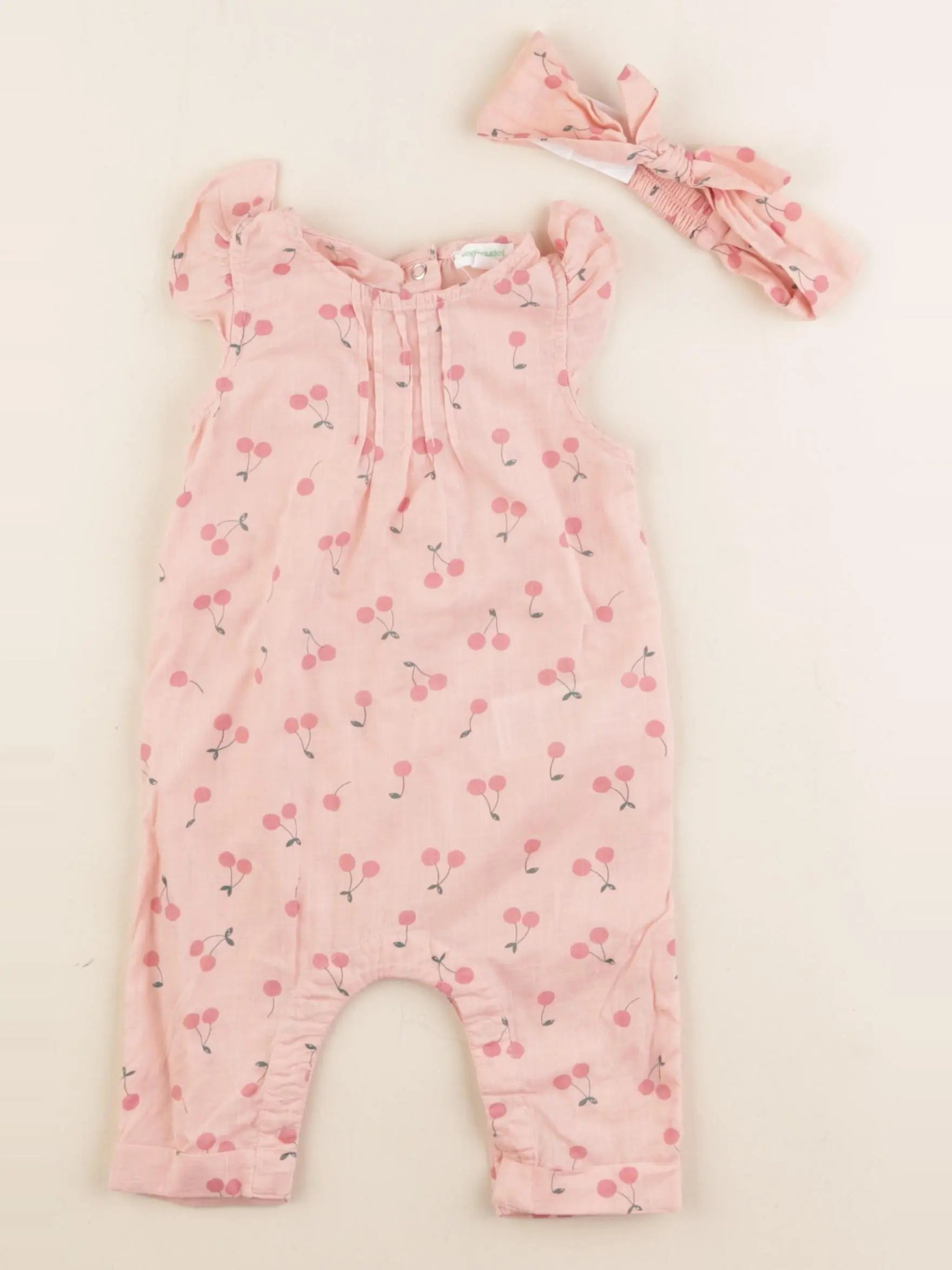 Vertbaudet - combinaison rose - 3 mois