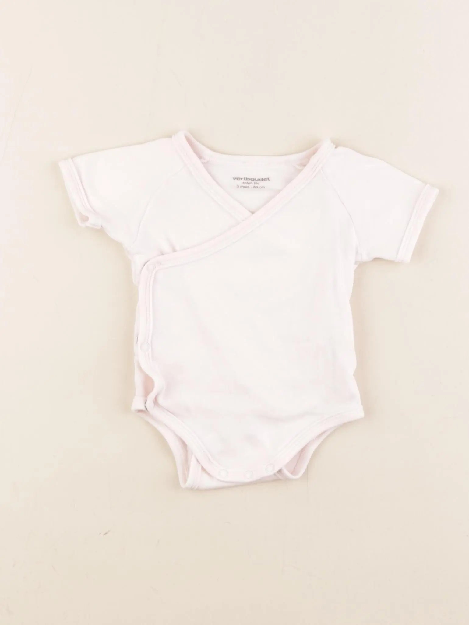 Vertbaudet - body rose - 3 mois