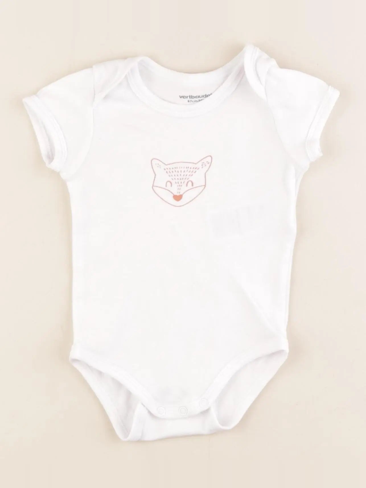 Vertbaudet - body blanc - 6 mois
