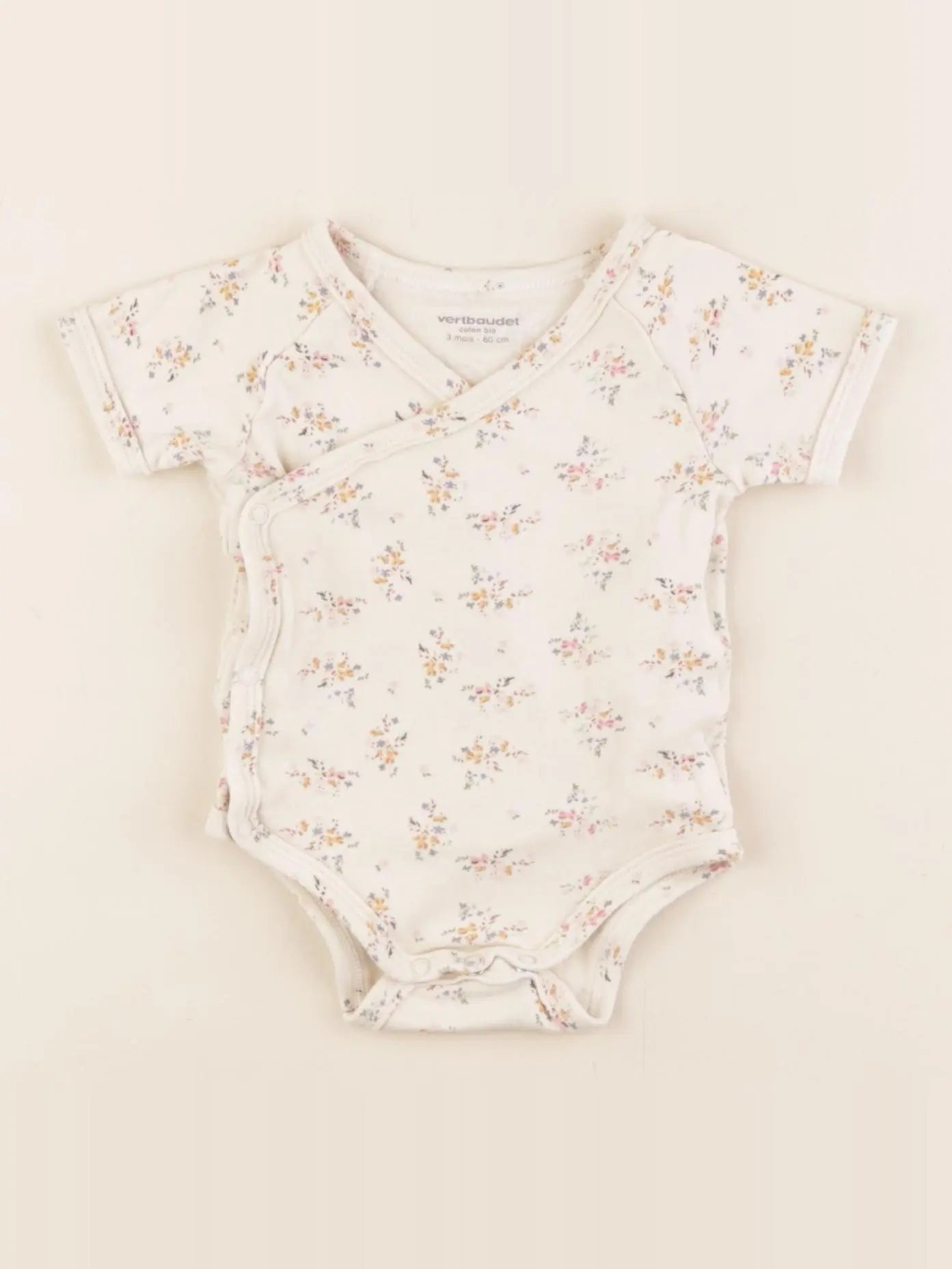 Vertbaudet - body beige - 3 mois