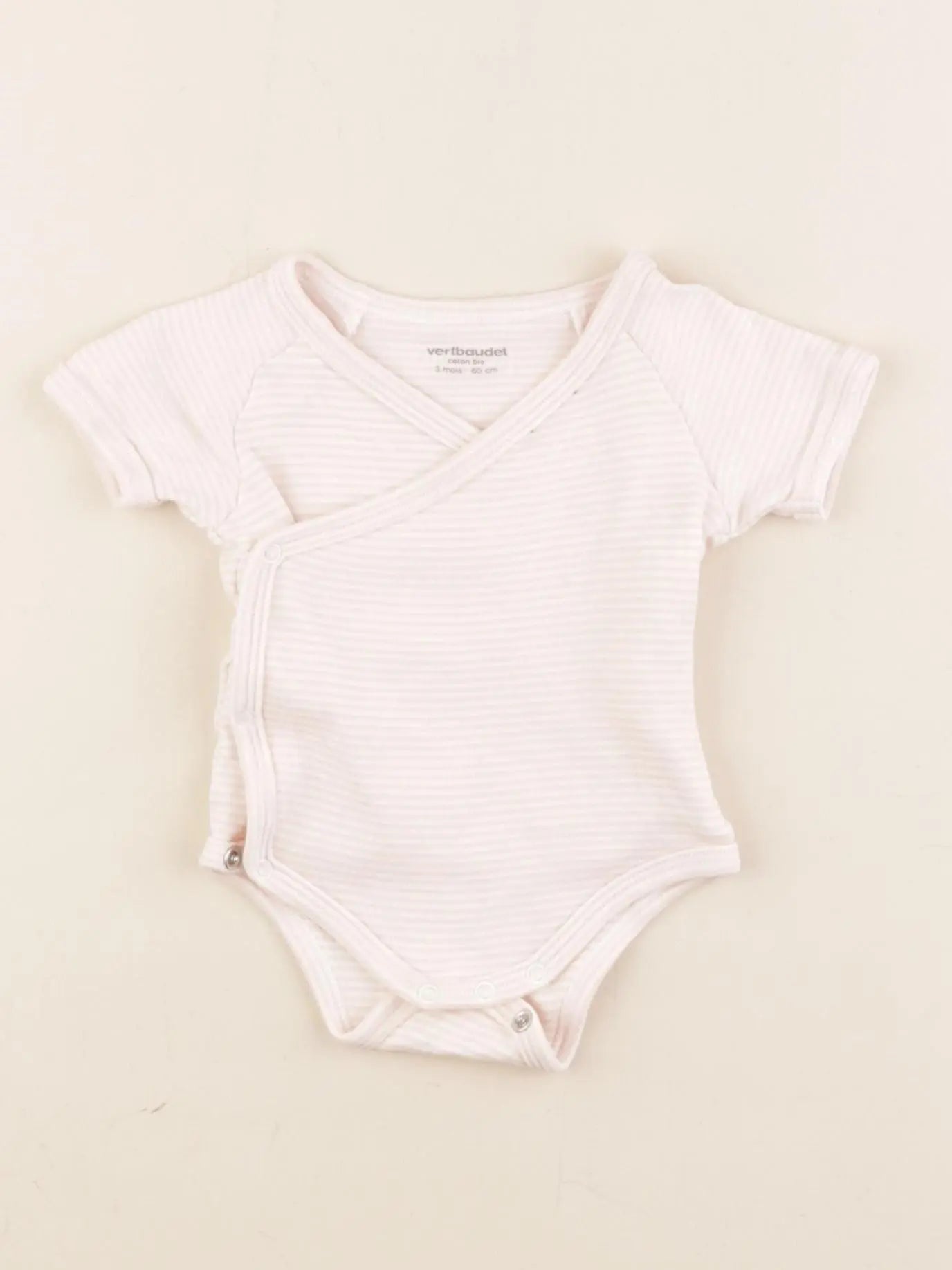 Vertbaudet - body rose - 3 mois