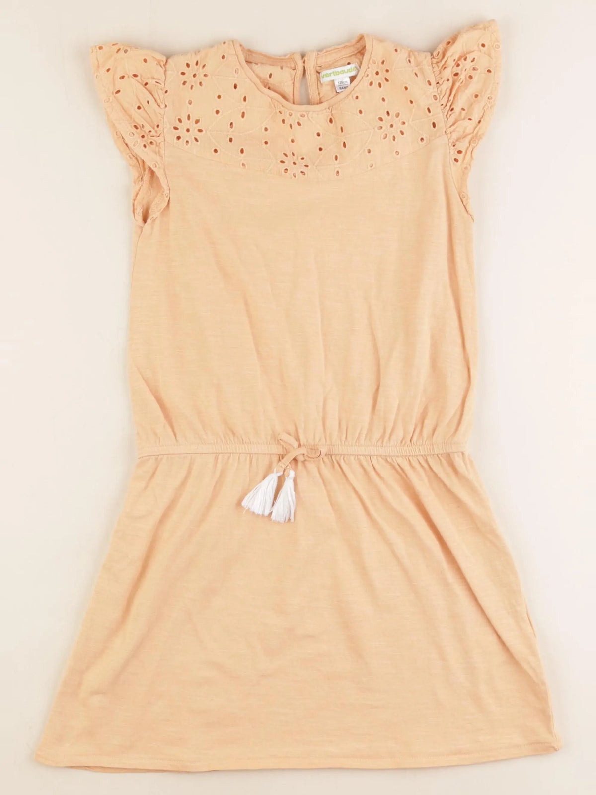 Vertbaudet - robe orange - 8 ans