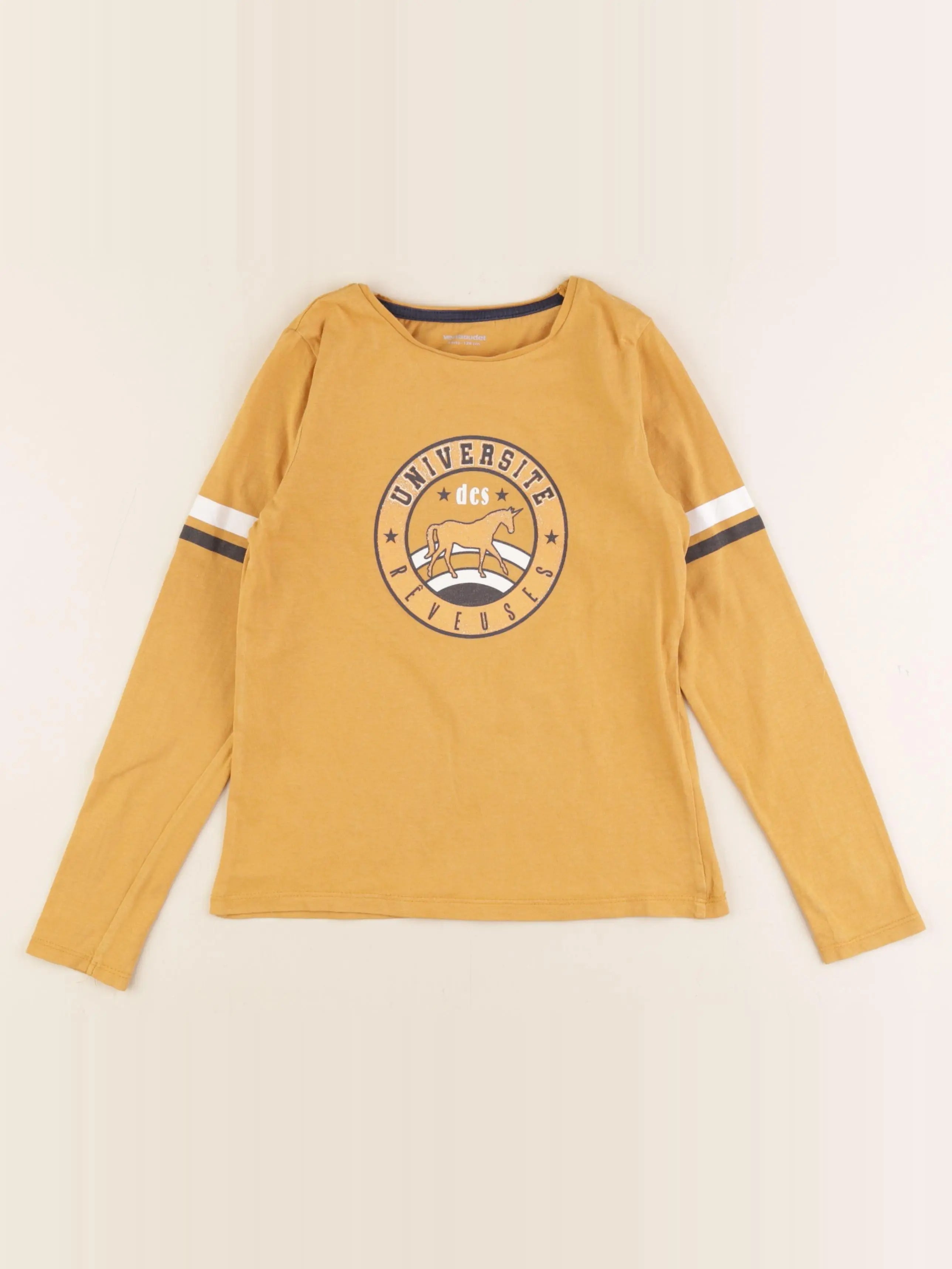 Vertbaudet - tee-shirt jaune - 8 ans