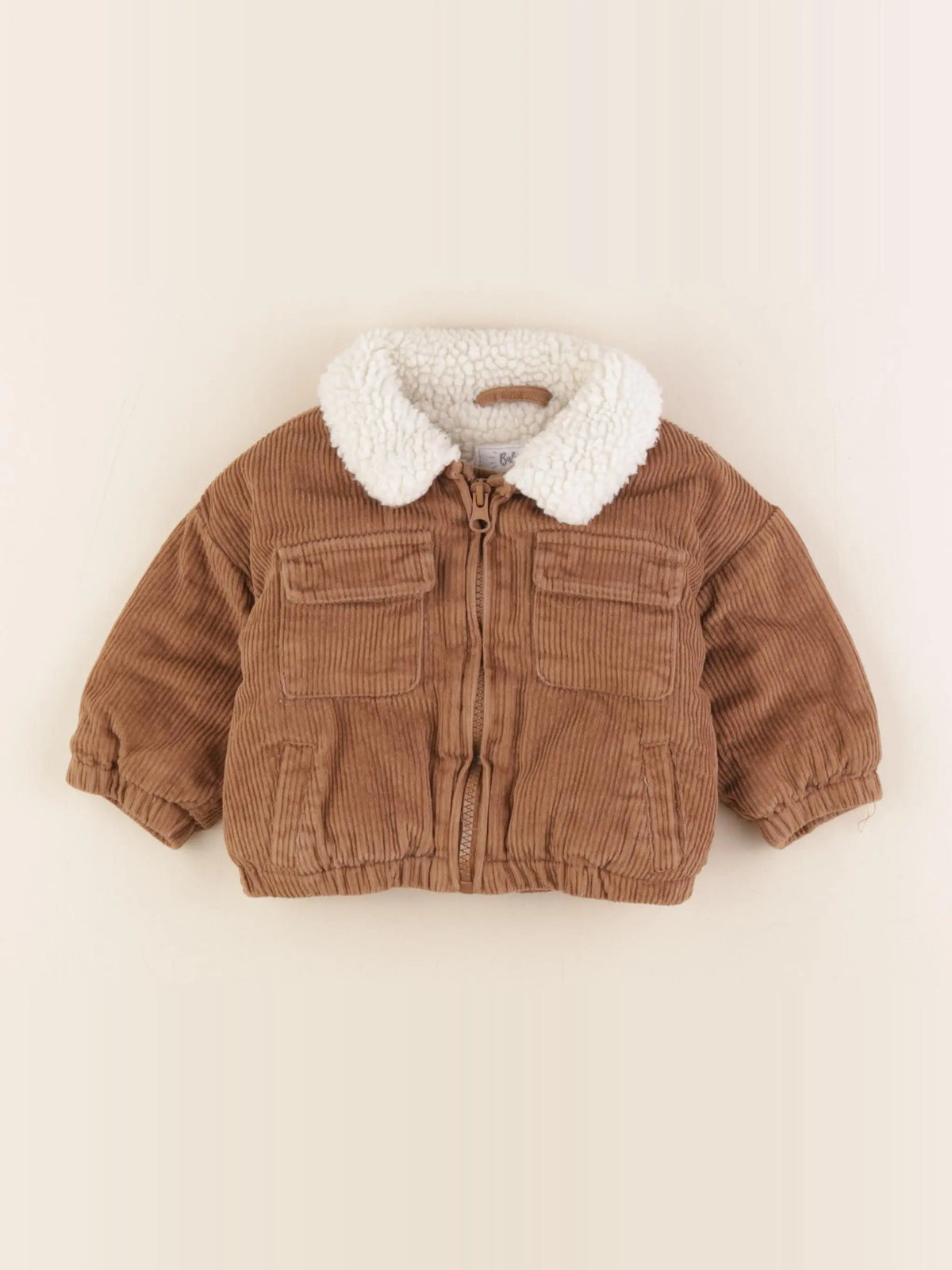 Vertbaudet - veste doublé marron - 6 mois