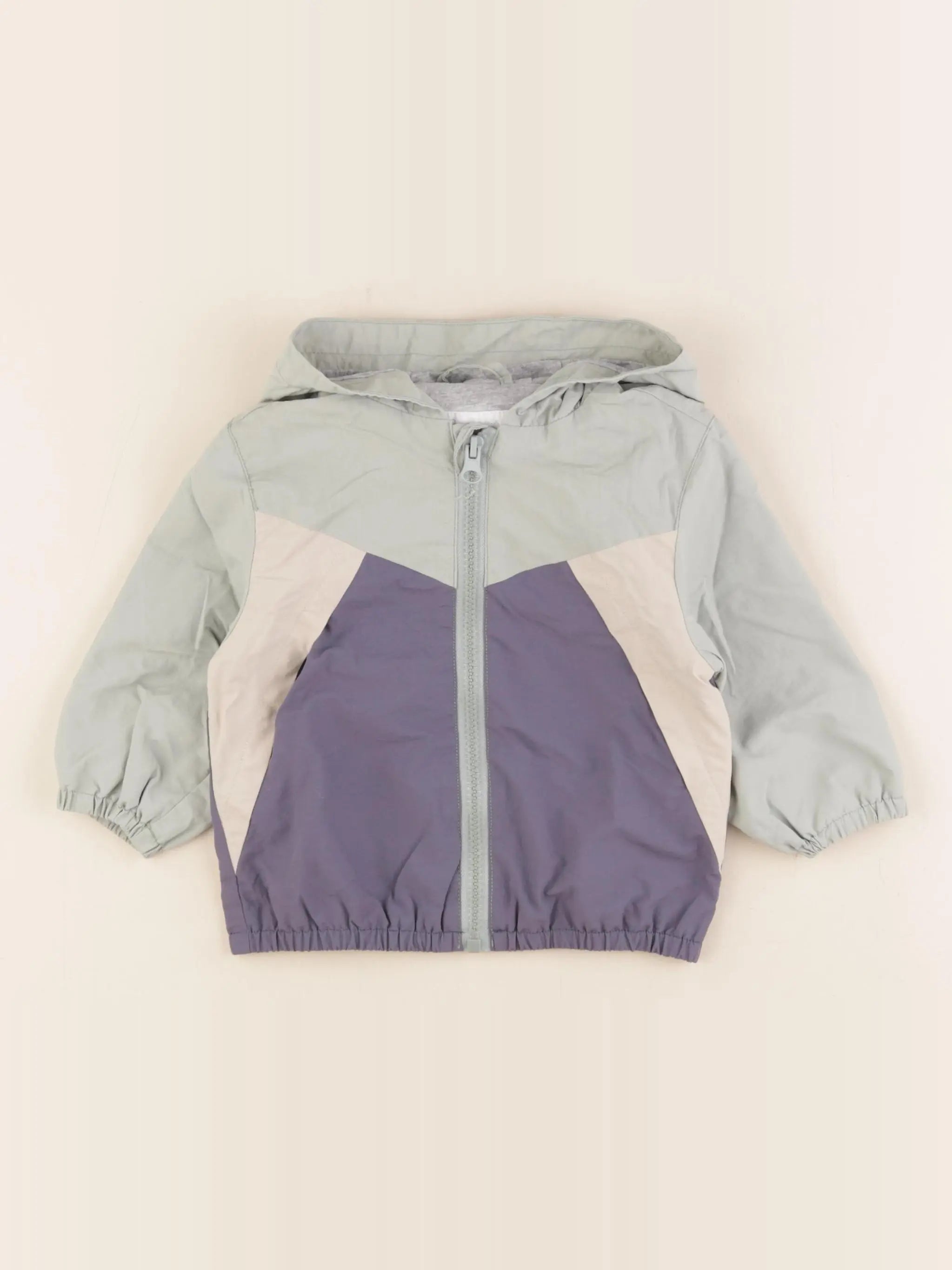 Vertbaudet - coupe-vent vert, bleu - 12 mois