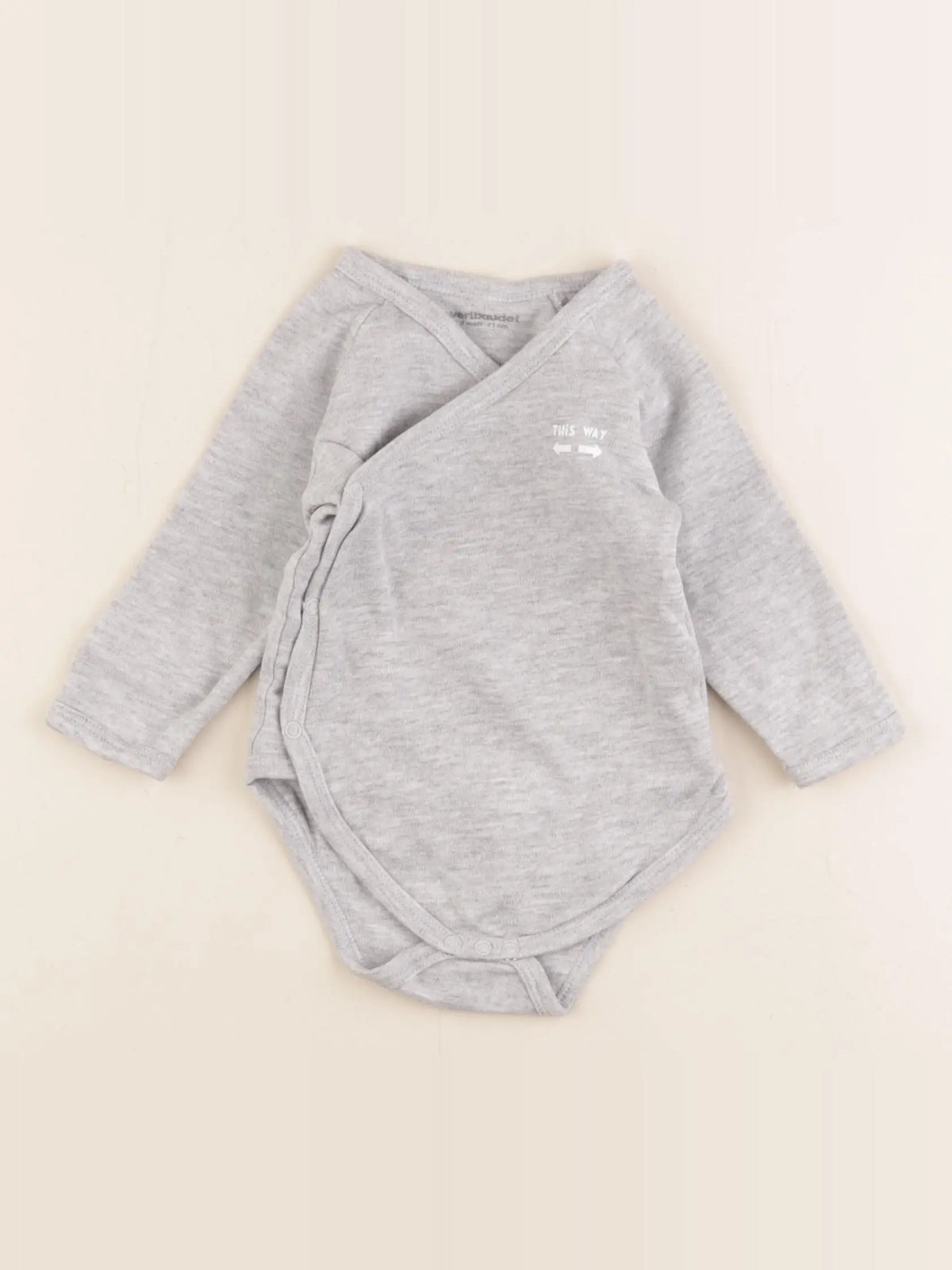 Vertbaudet - body gris - 9 mois