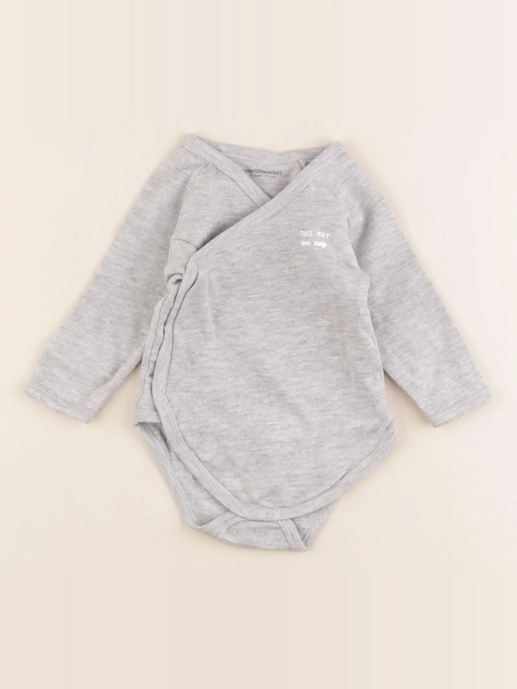 Vertbaudet - body gris - 9 mois