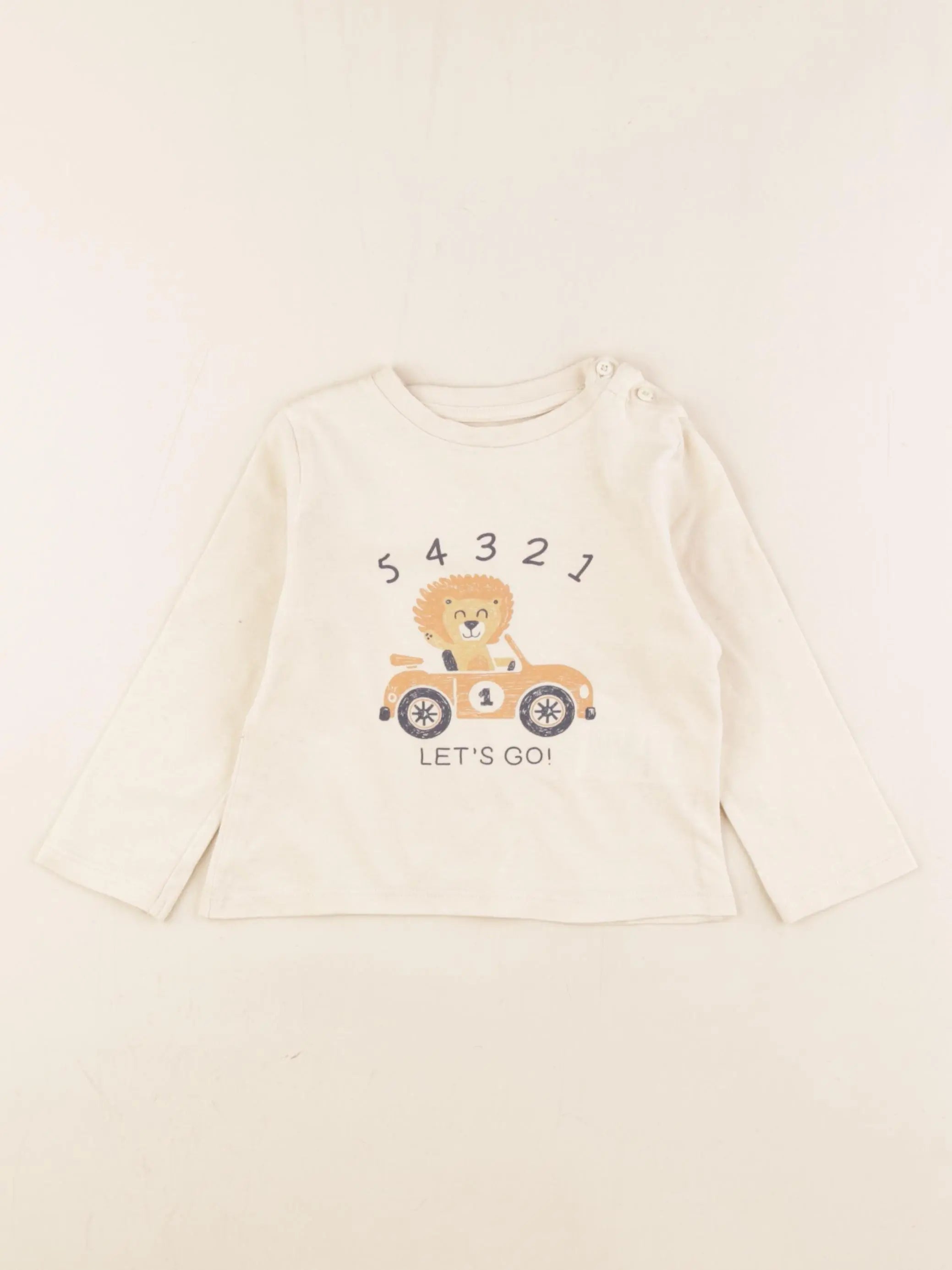 Vertbaudet - tee-shirt beige - 18 mois