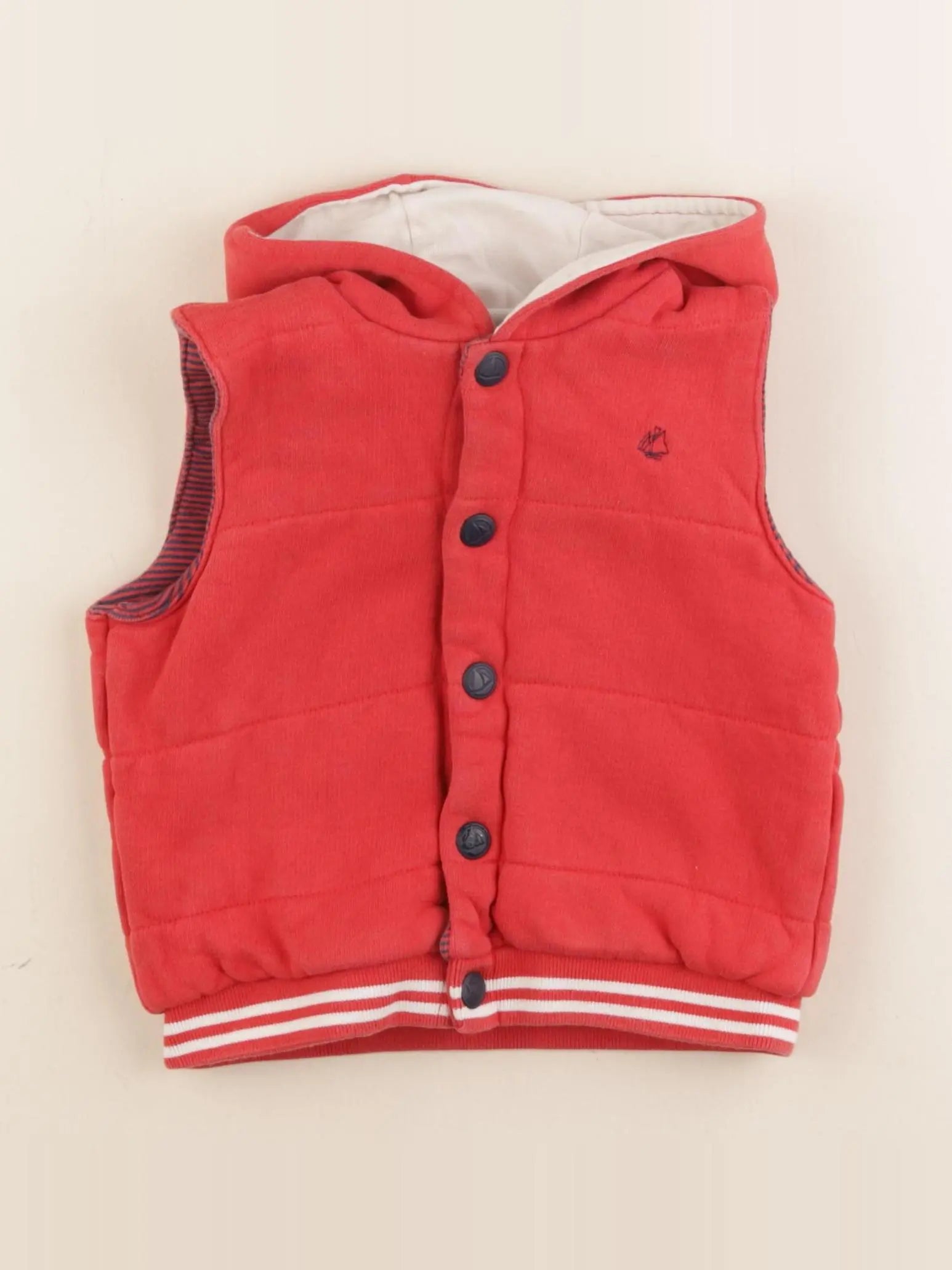 Petit Bateau - gilet rouge - 24 mois