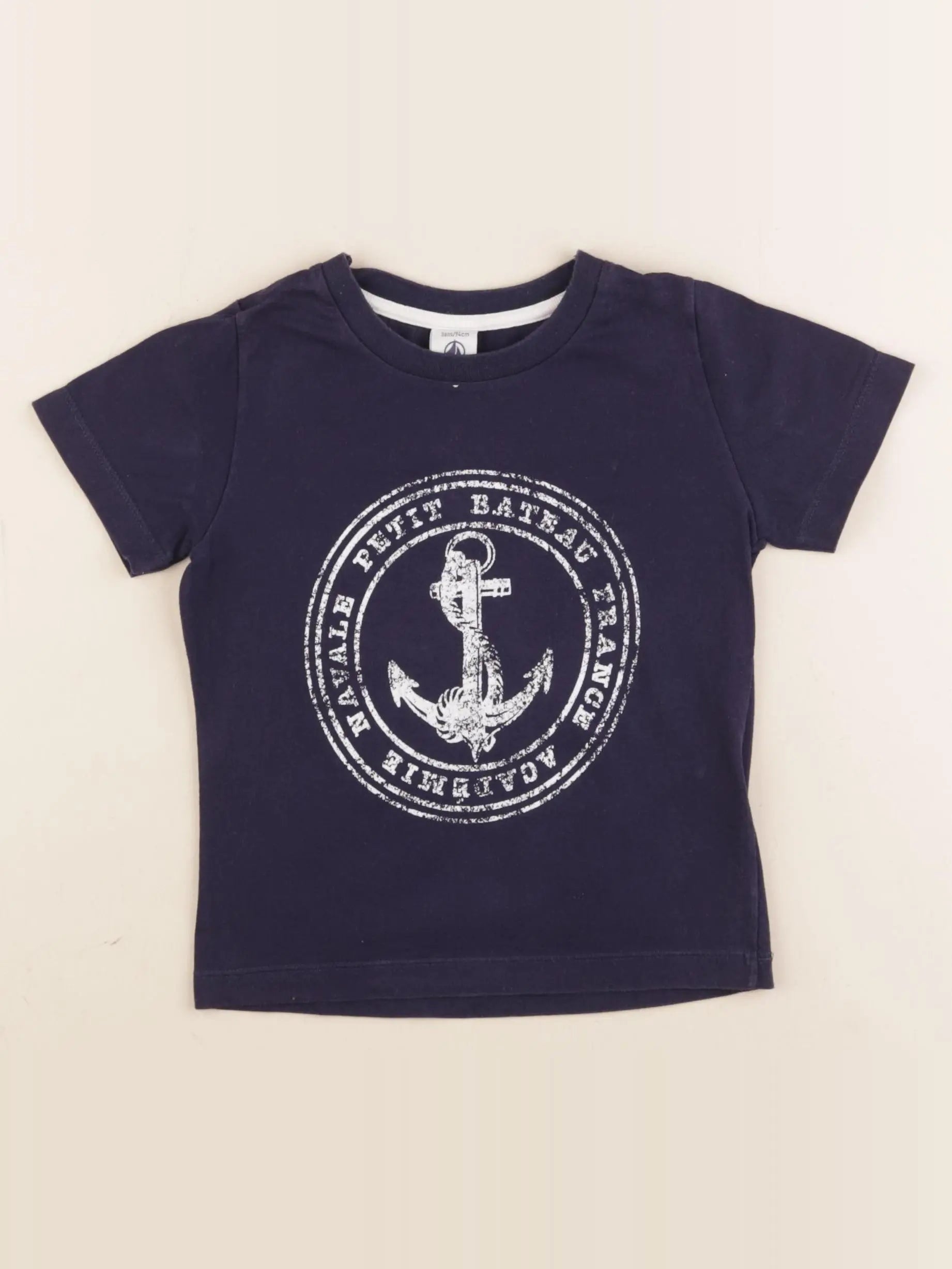 Petit Bateau - tee-shirt bleu - 3 ans