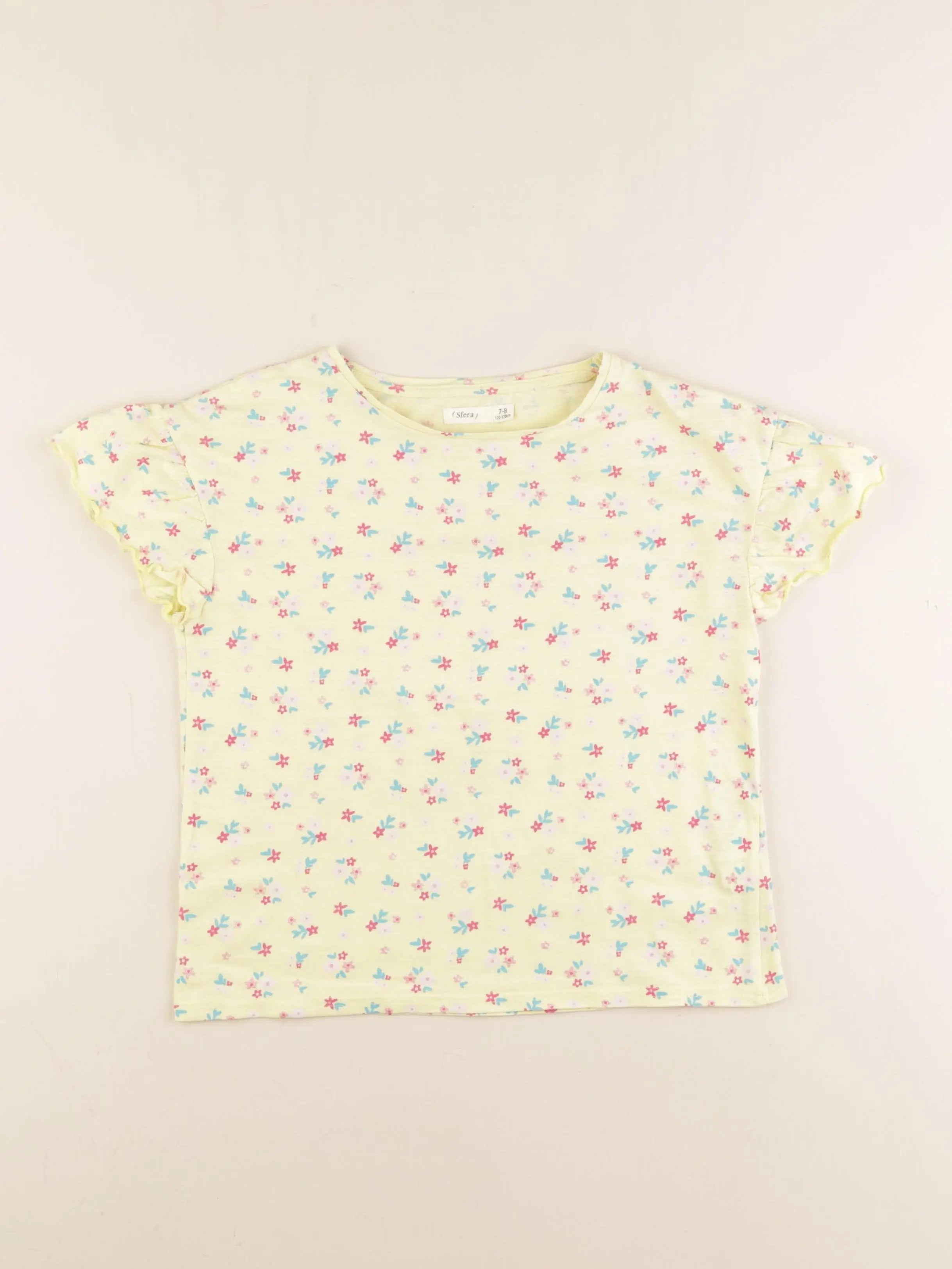 Sfera - tee-shirt jaune, rose - 7/8 ans