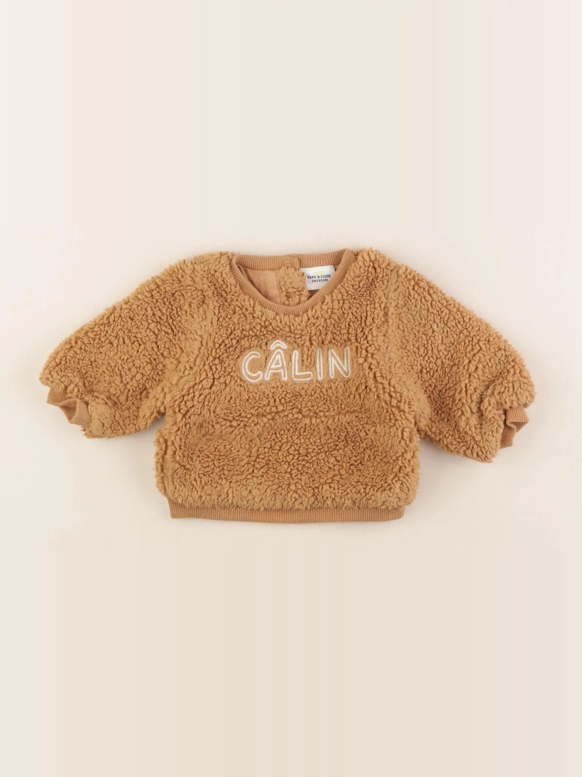 Tape à l'oeil - sweat marron - 3 mois