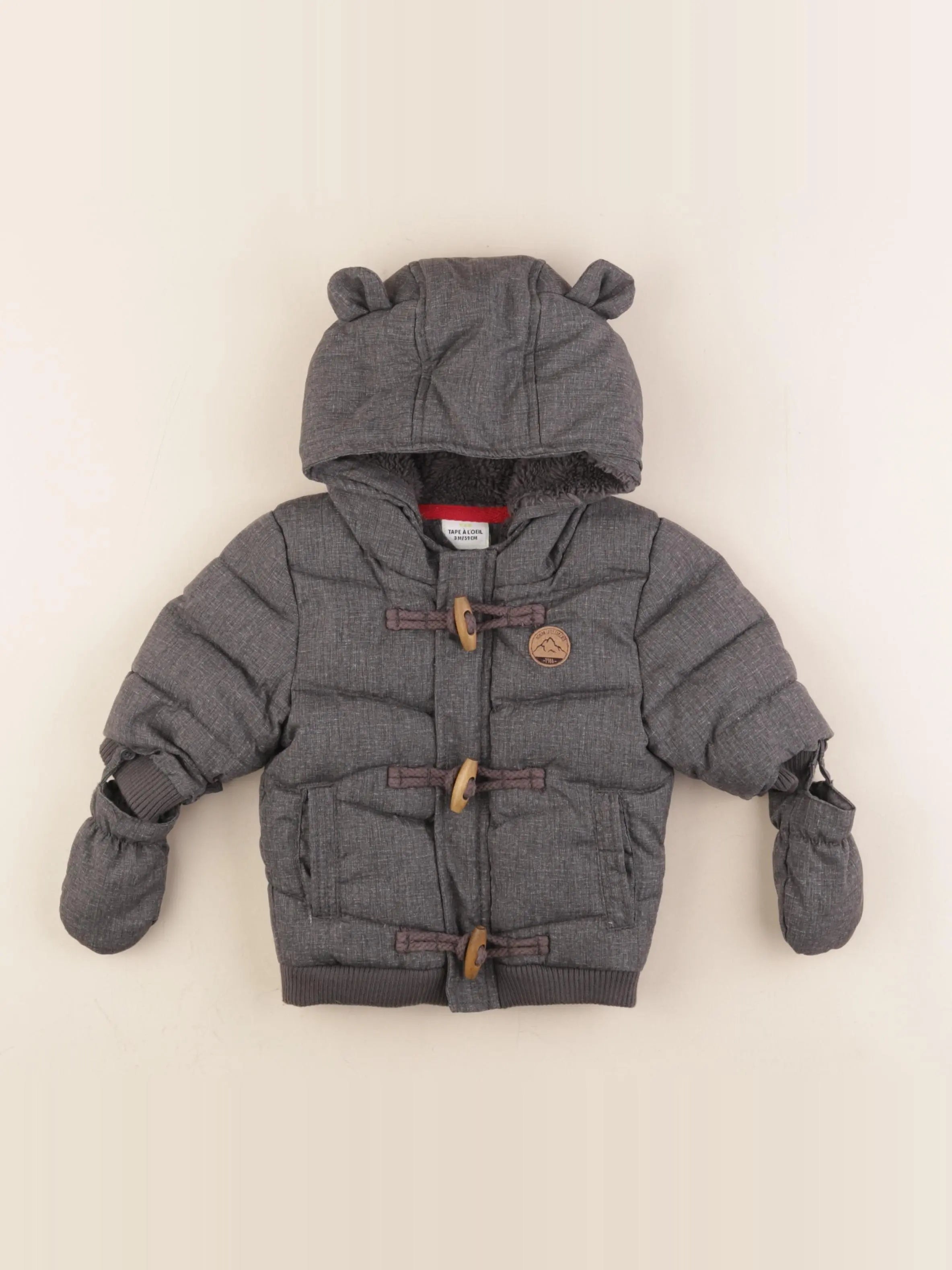Tape à l'oeil - manteau gris - 3 mois