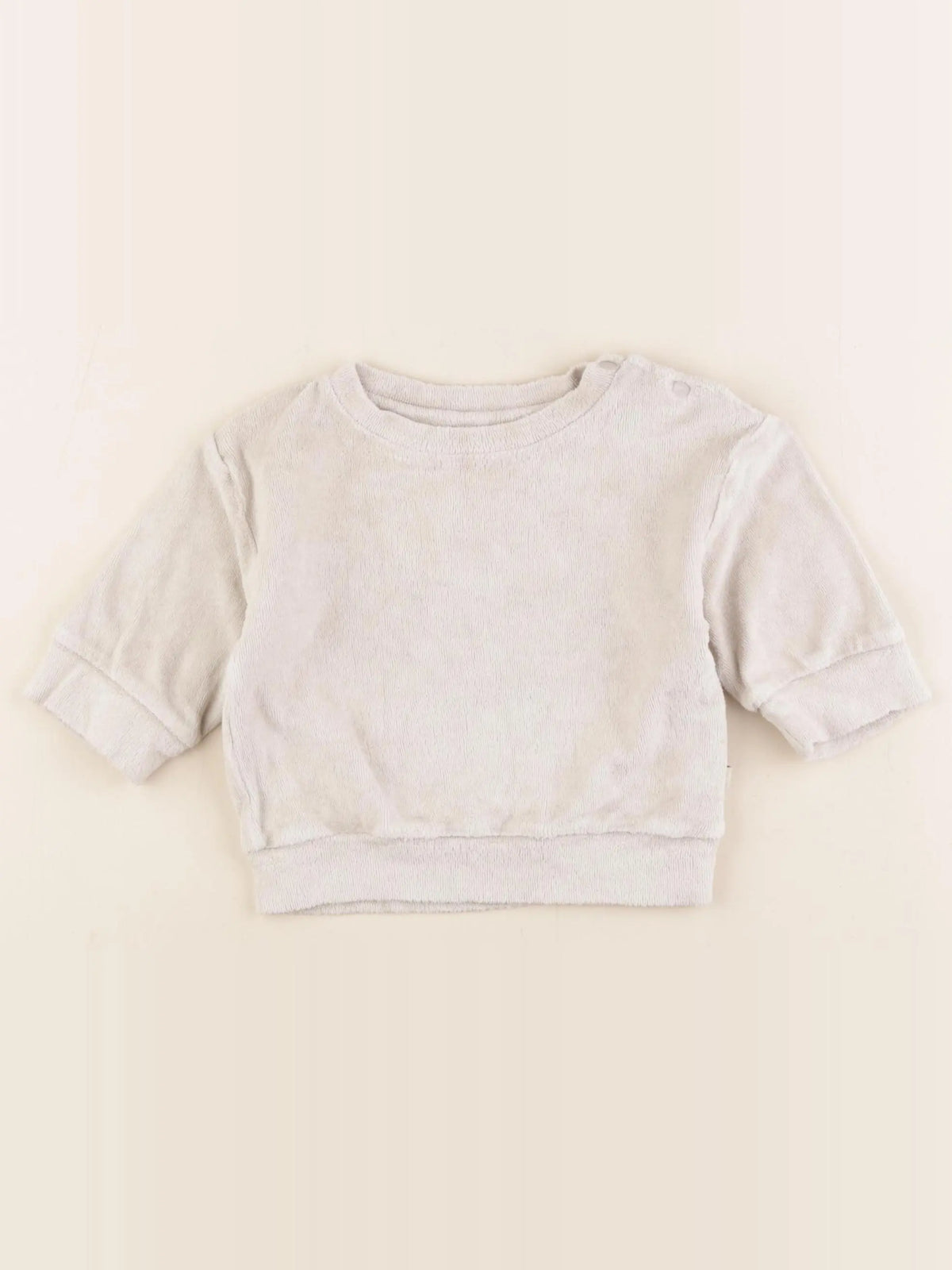 Poudre Organic - sweat éponge beige - 9 mois