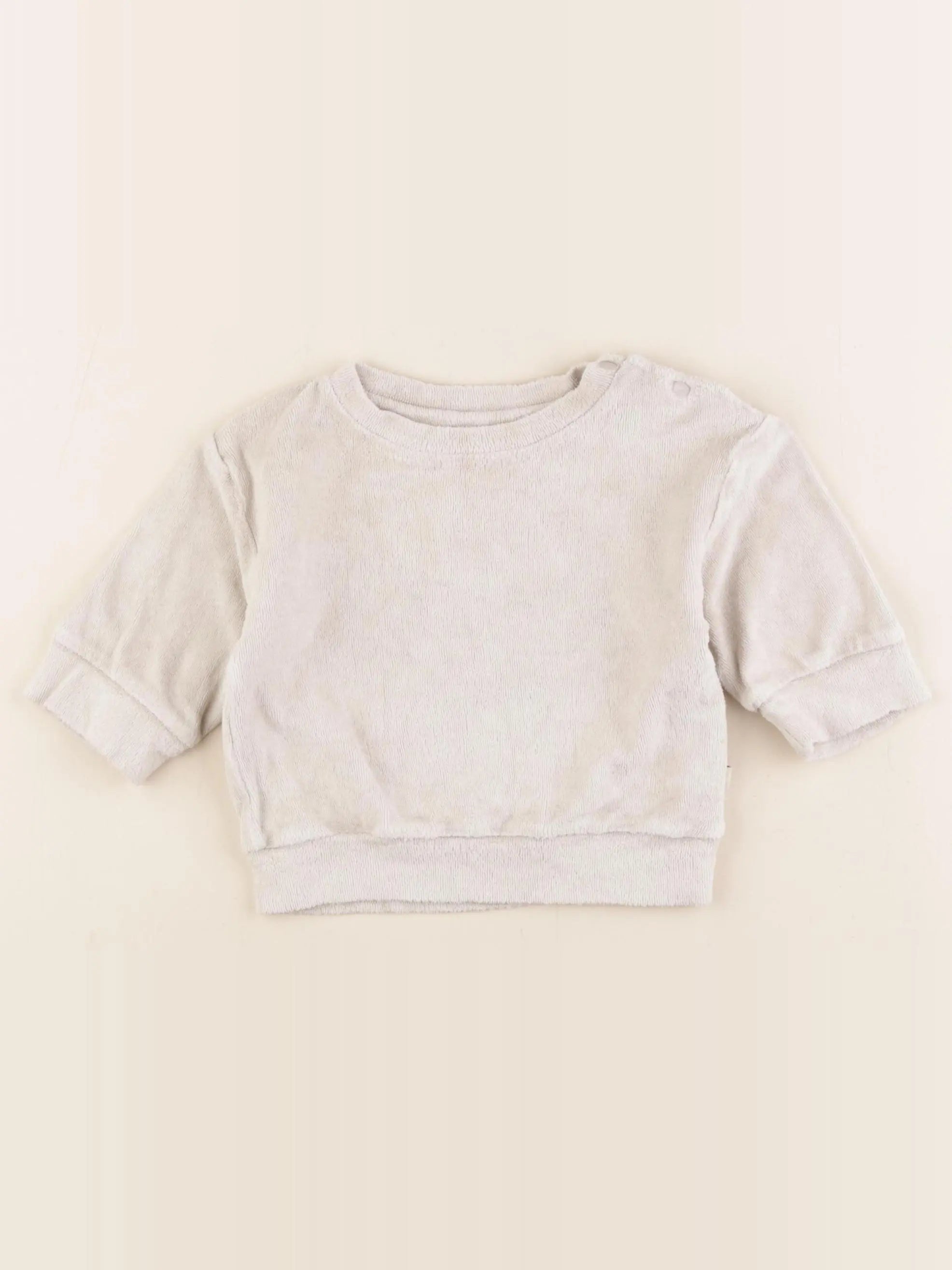 Poudre Organic - sweat éponge beige - 9 mois