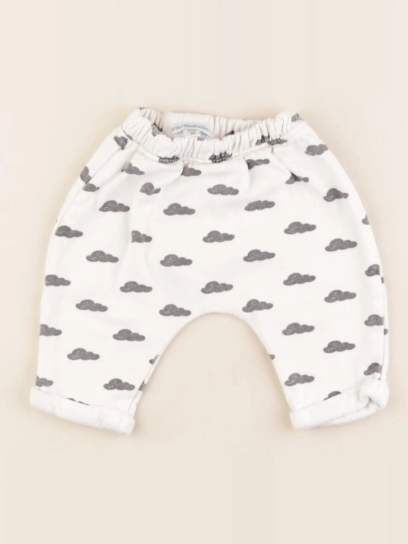 Vertbaudet - sarouel blanc - 3 mois