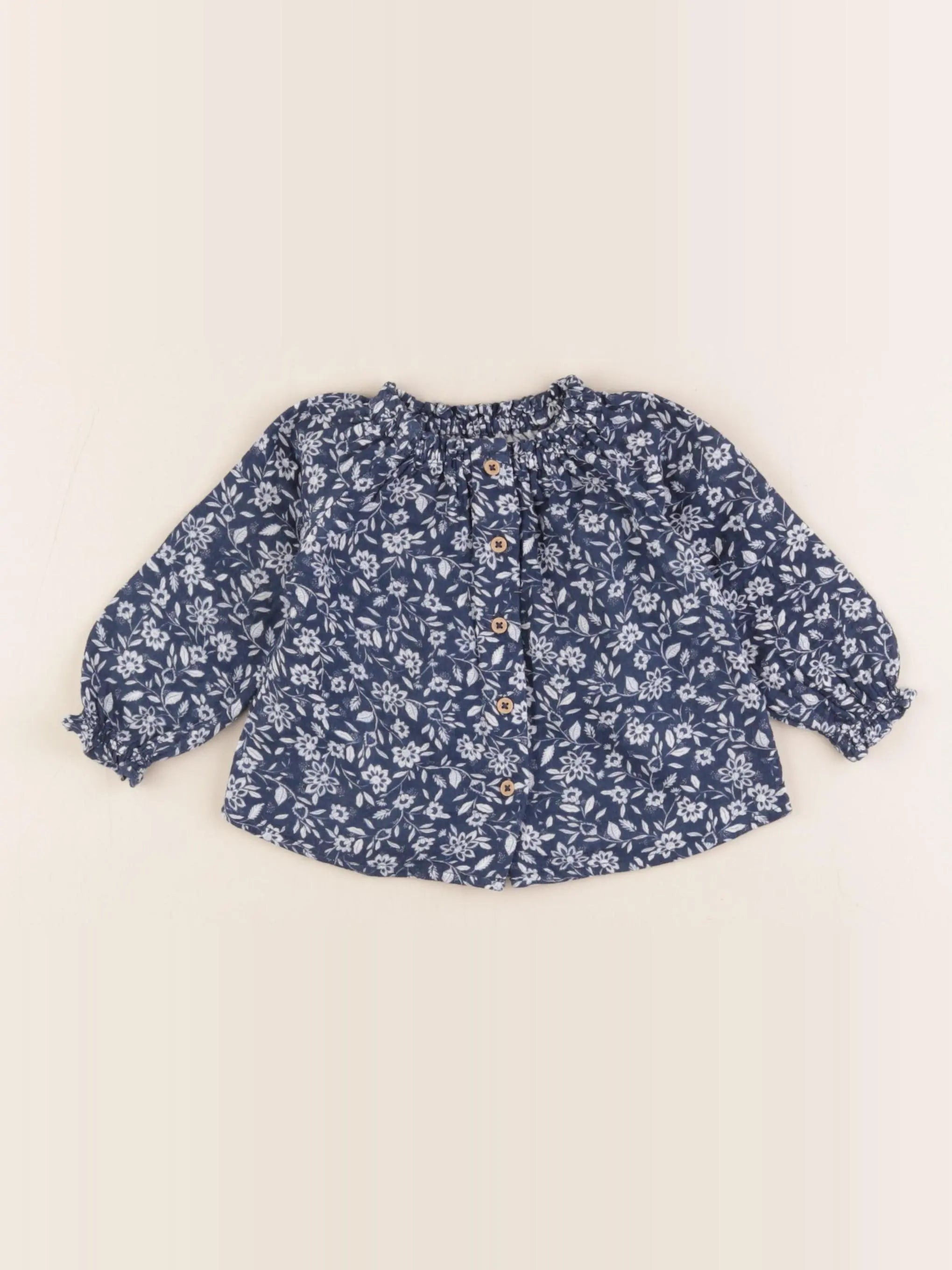 Vertbaudet - blouse bleu - 3 mois