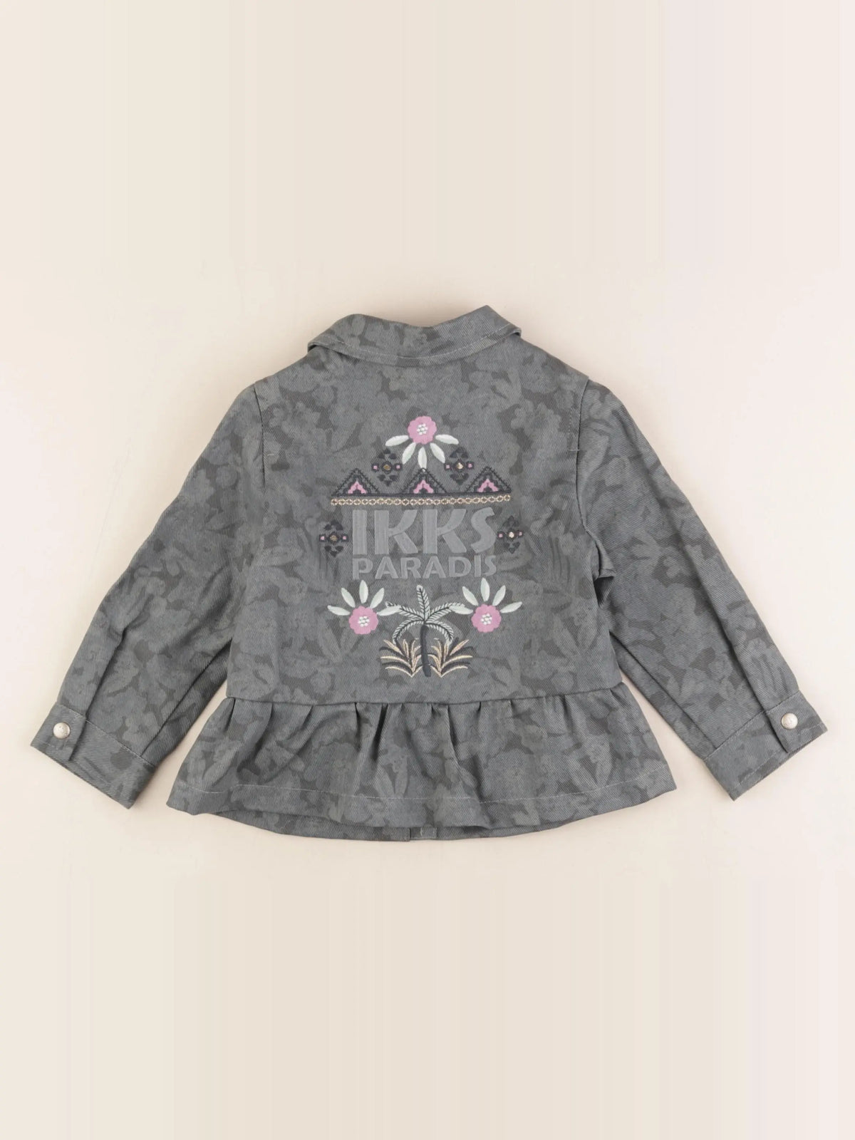 IKKS - veste imprimé au dos bleu, vert - 2 ans