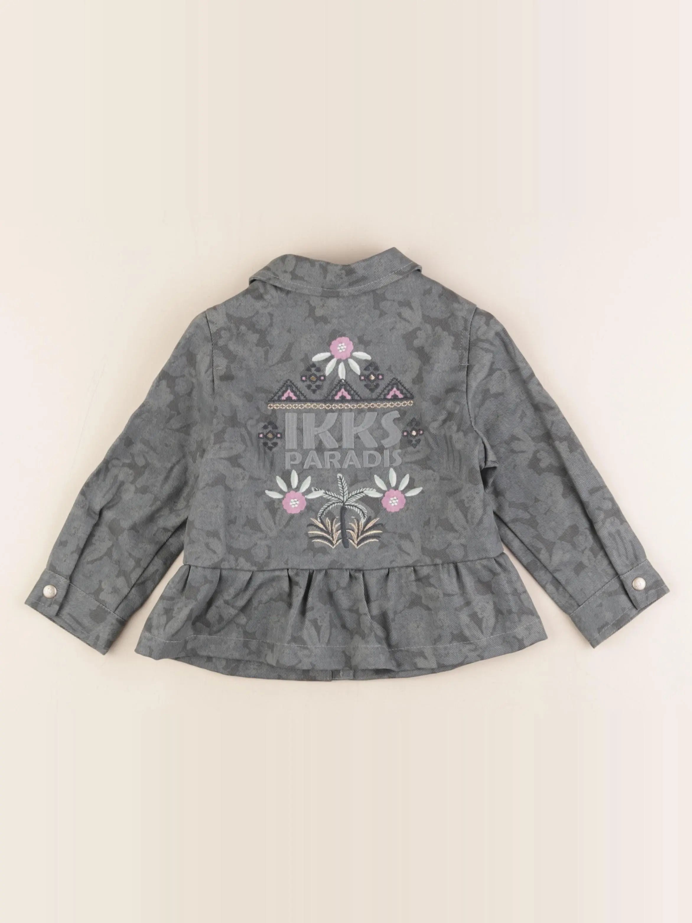 IKKS - veste imprimé au dos bleu, vert - 2 ans