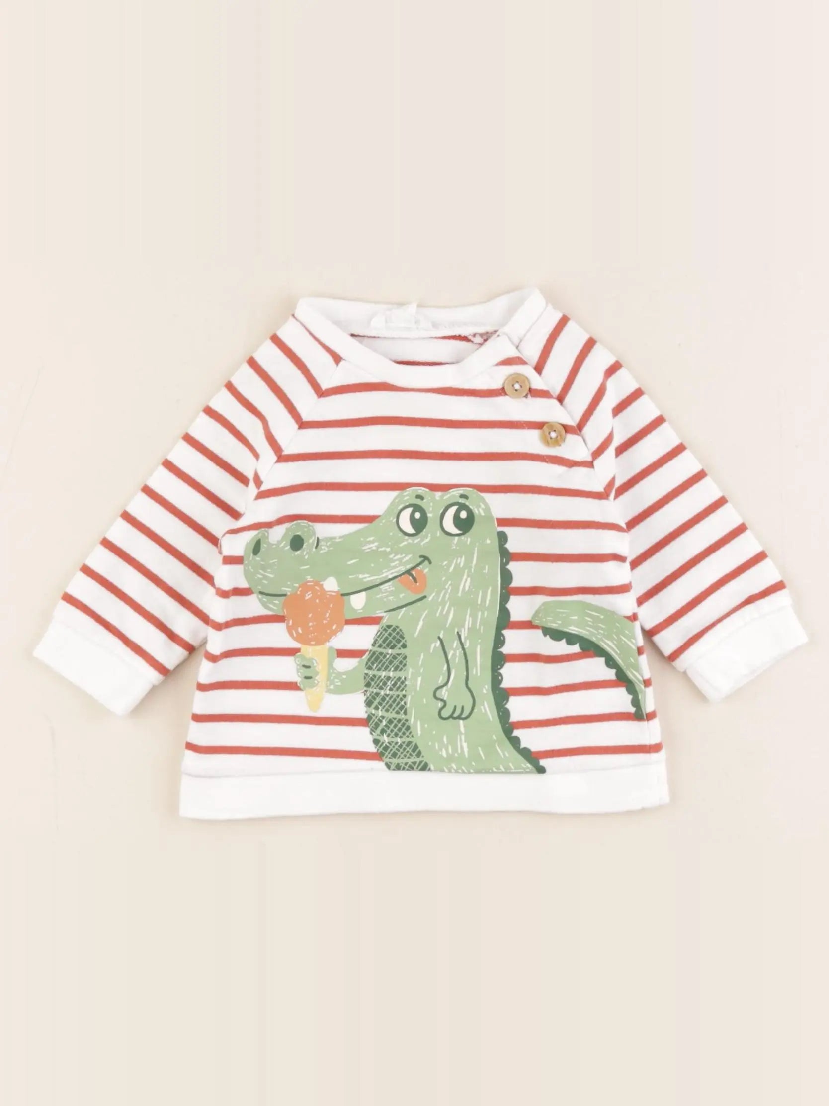 Vertbaudet - sweat multicolore - 3 mois