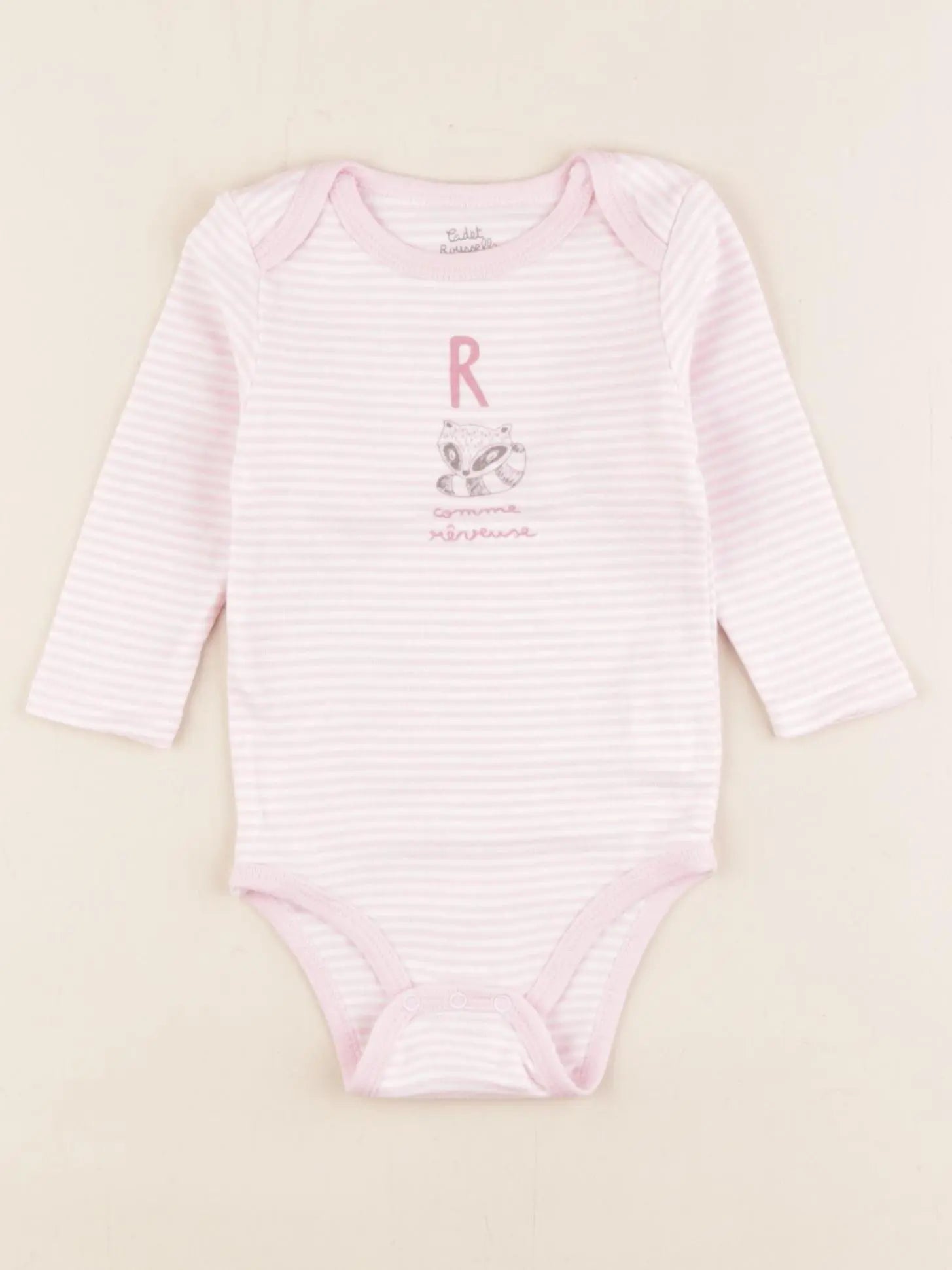 Cadet Rousselle - body rose - 6 mois