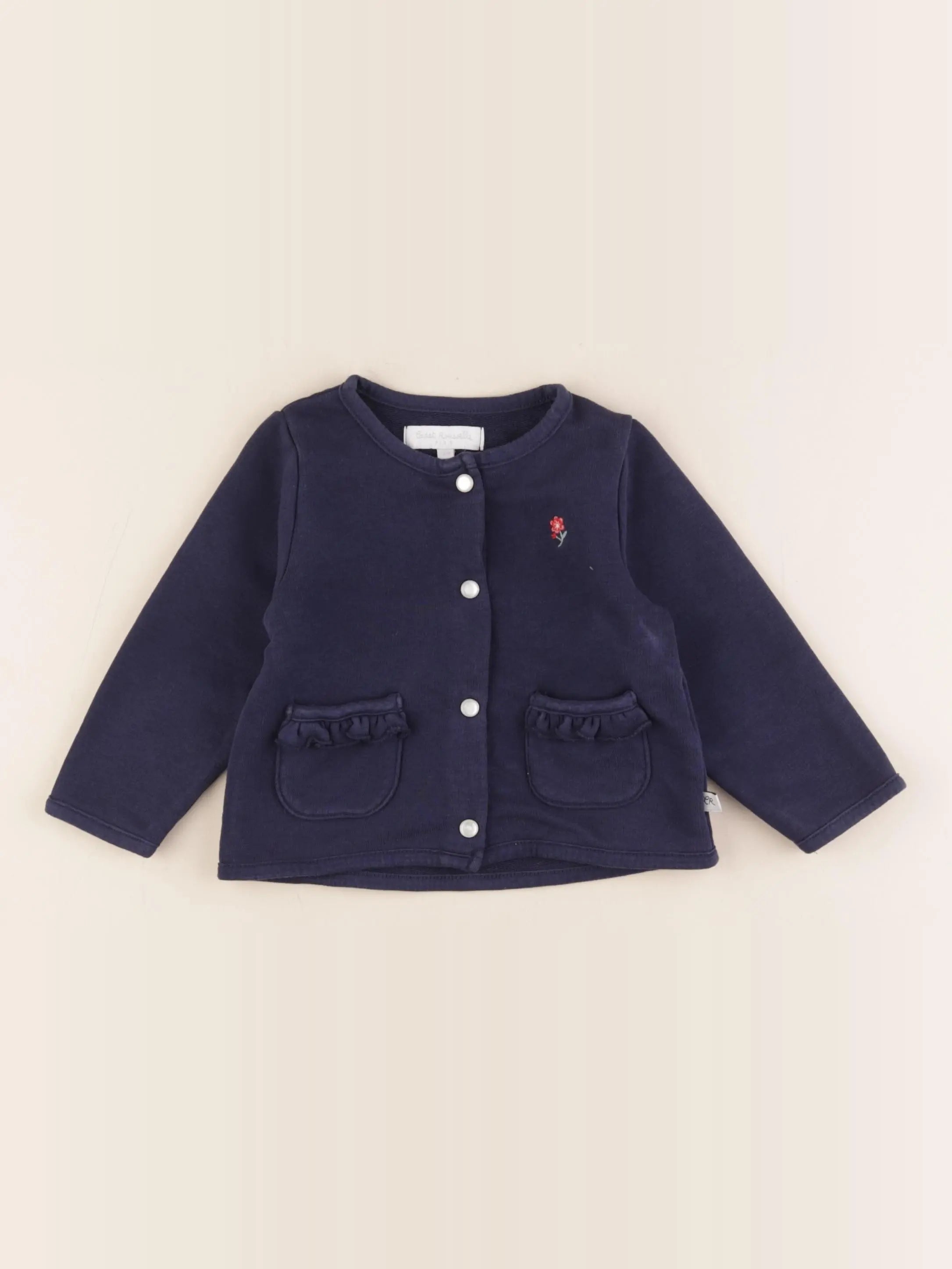 Cadet Rousselle - gilet bleu - 12 mois