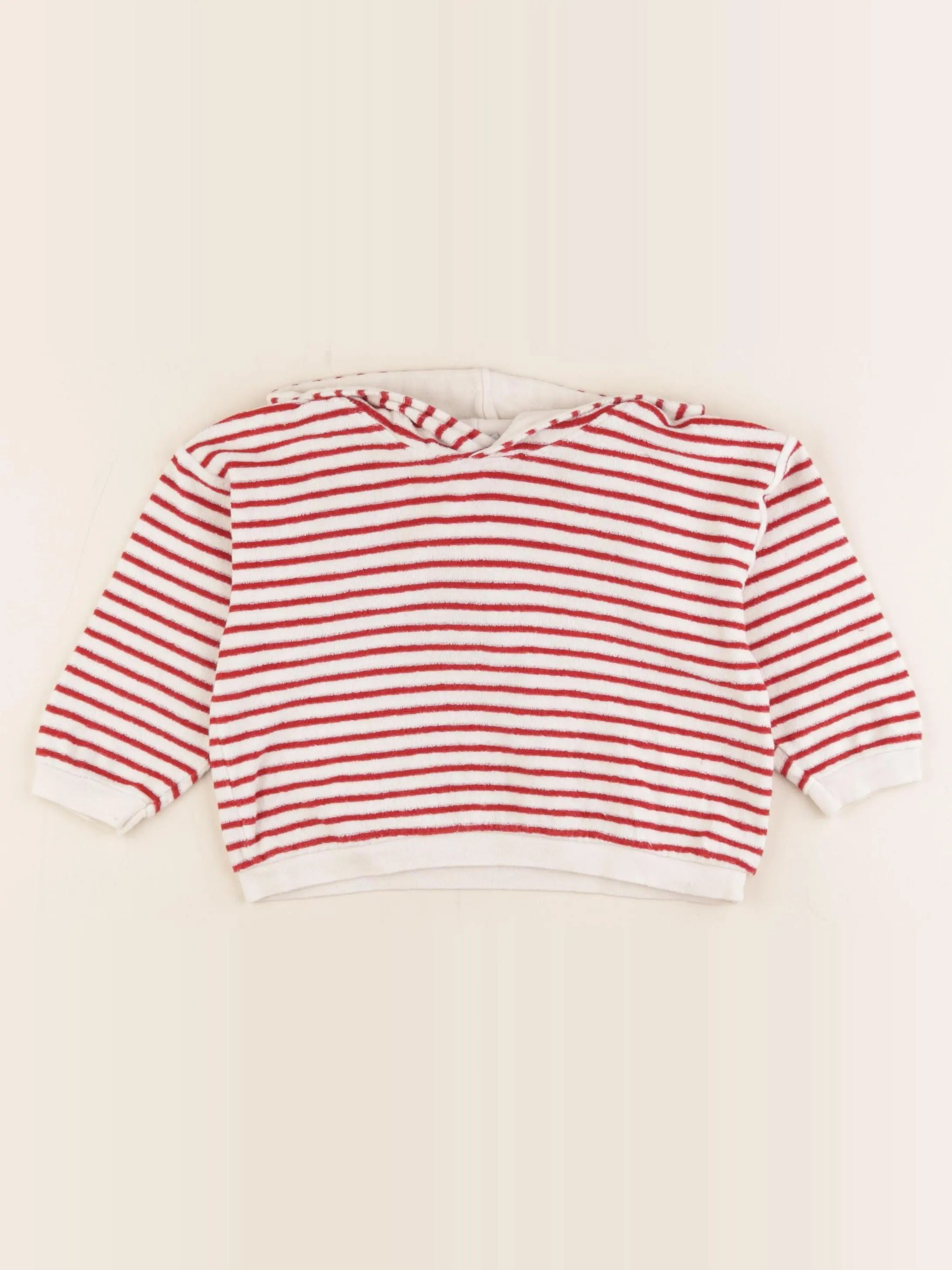 Petit Bateau - sweat rouge - 24 mois
