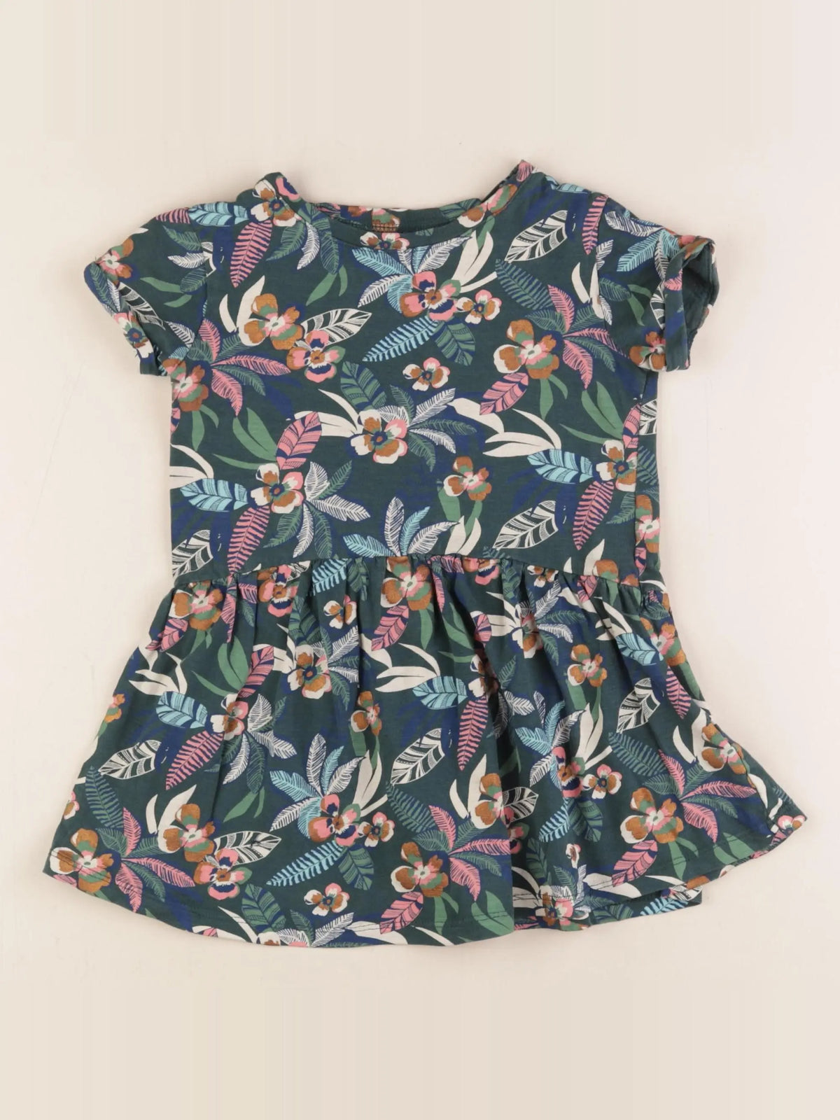 Vertbaudet - robe vert - 4 ans