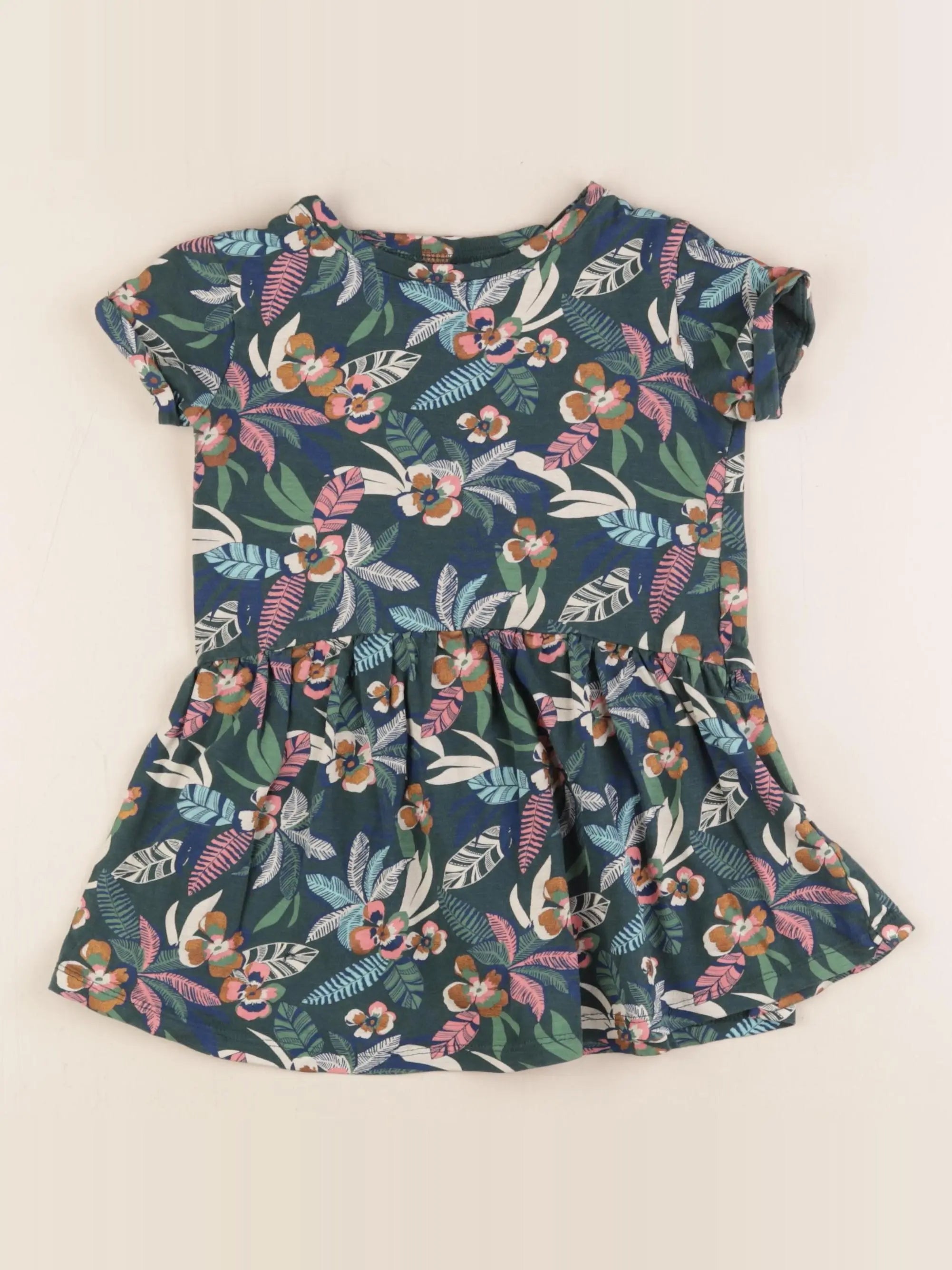 Vertbaudet - robe vert - 4 ans