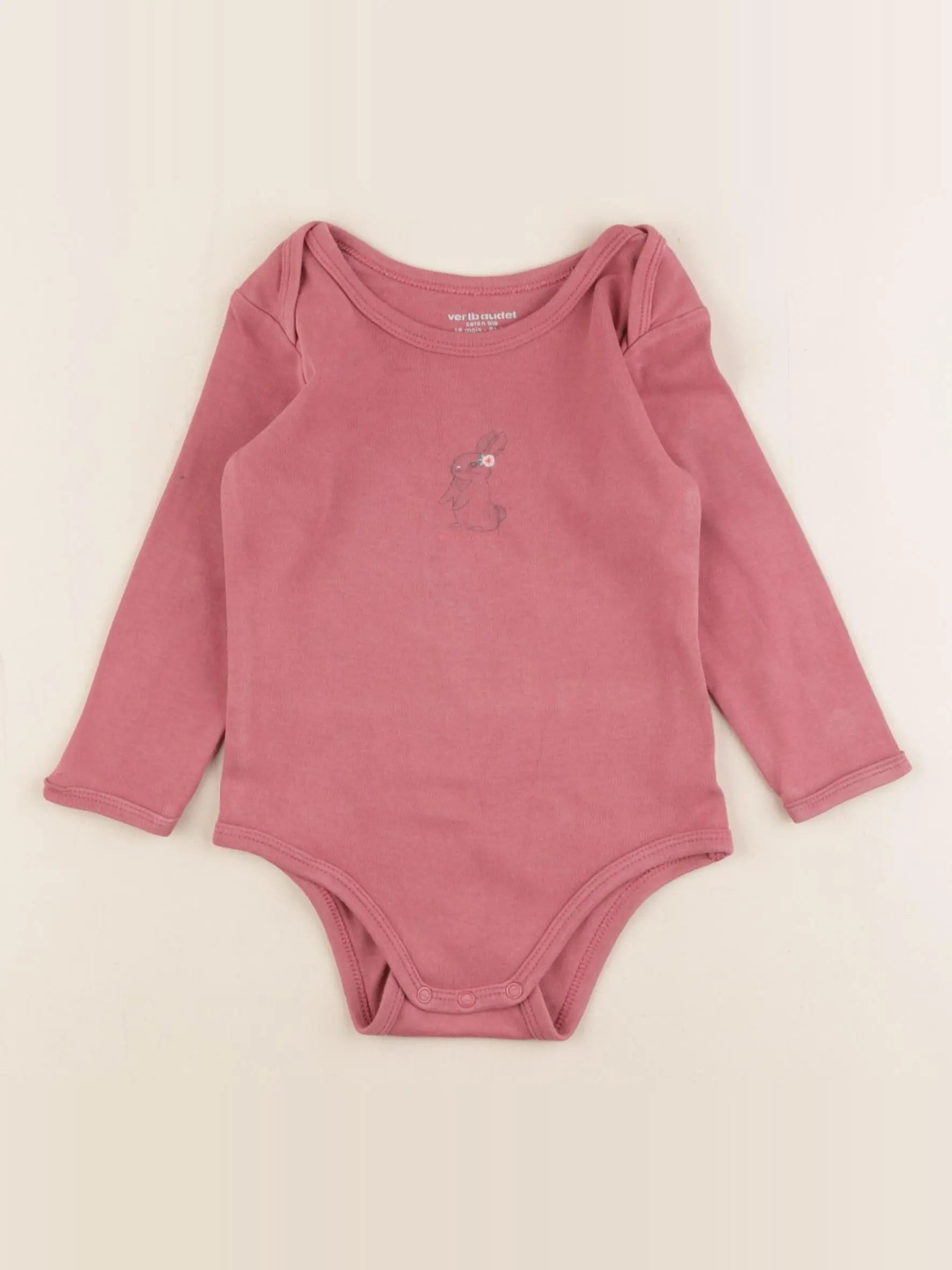 Vertbaudet - body rose - 18 mois