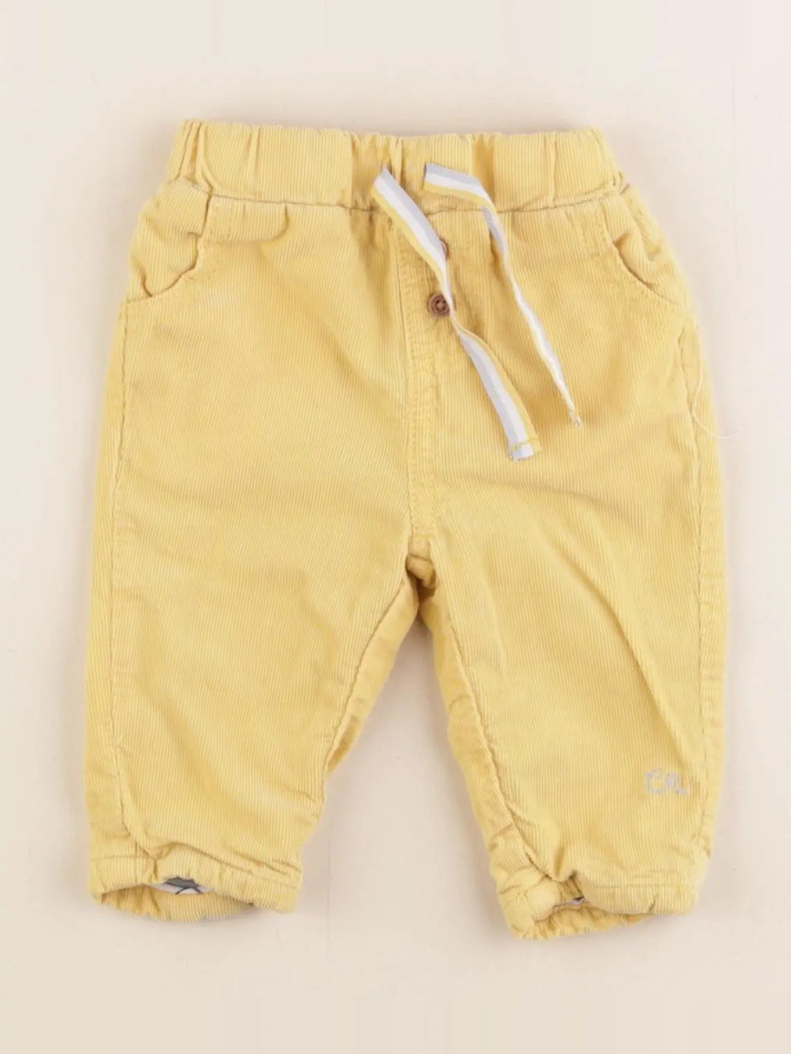 Cadet Rousselle - pantalon doublé jaune - 3 mois