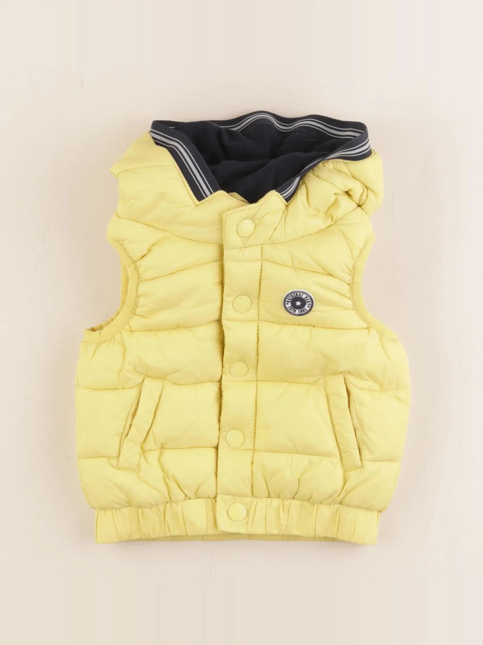 Tape à l'oeil - doudoune jaune - 3 mois