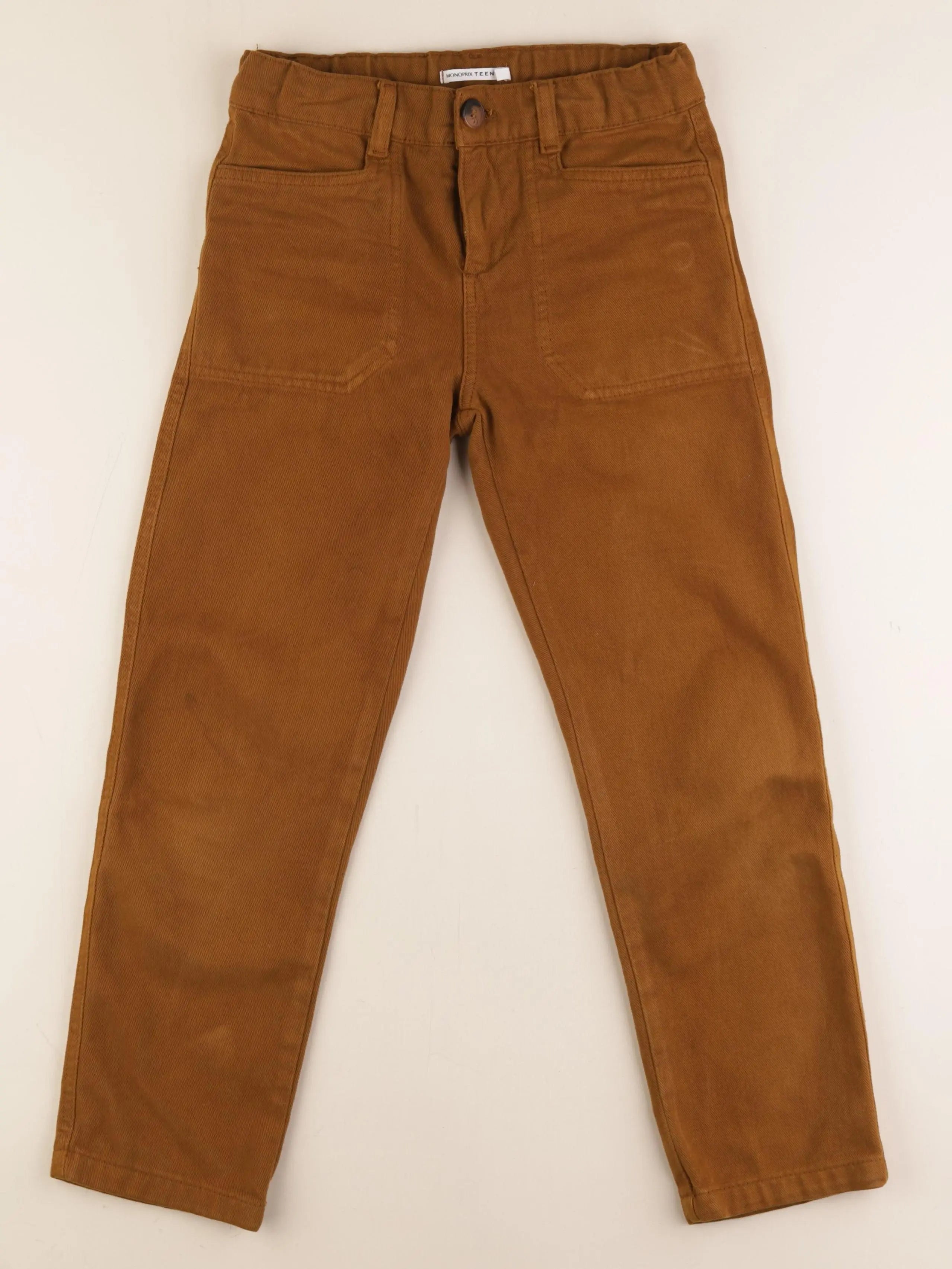 Monoprix - pantalon marron - 10 ans