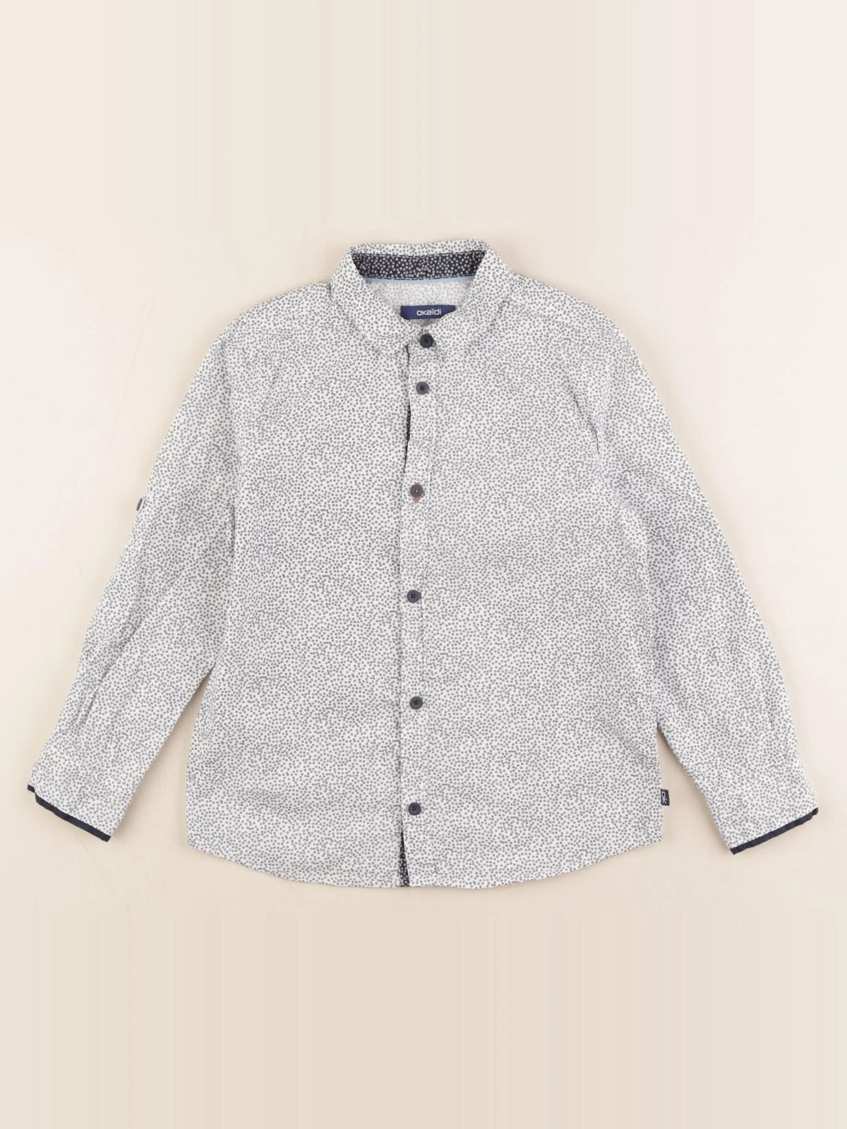 Okaidi - chemise blanc, bleu - 6 ans