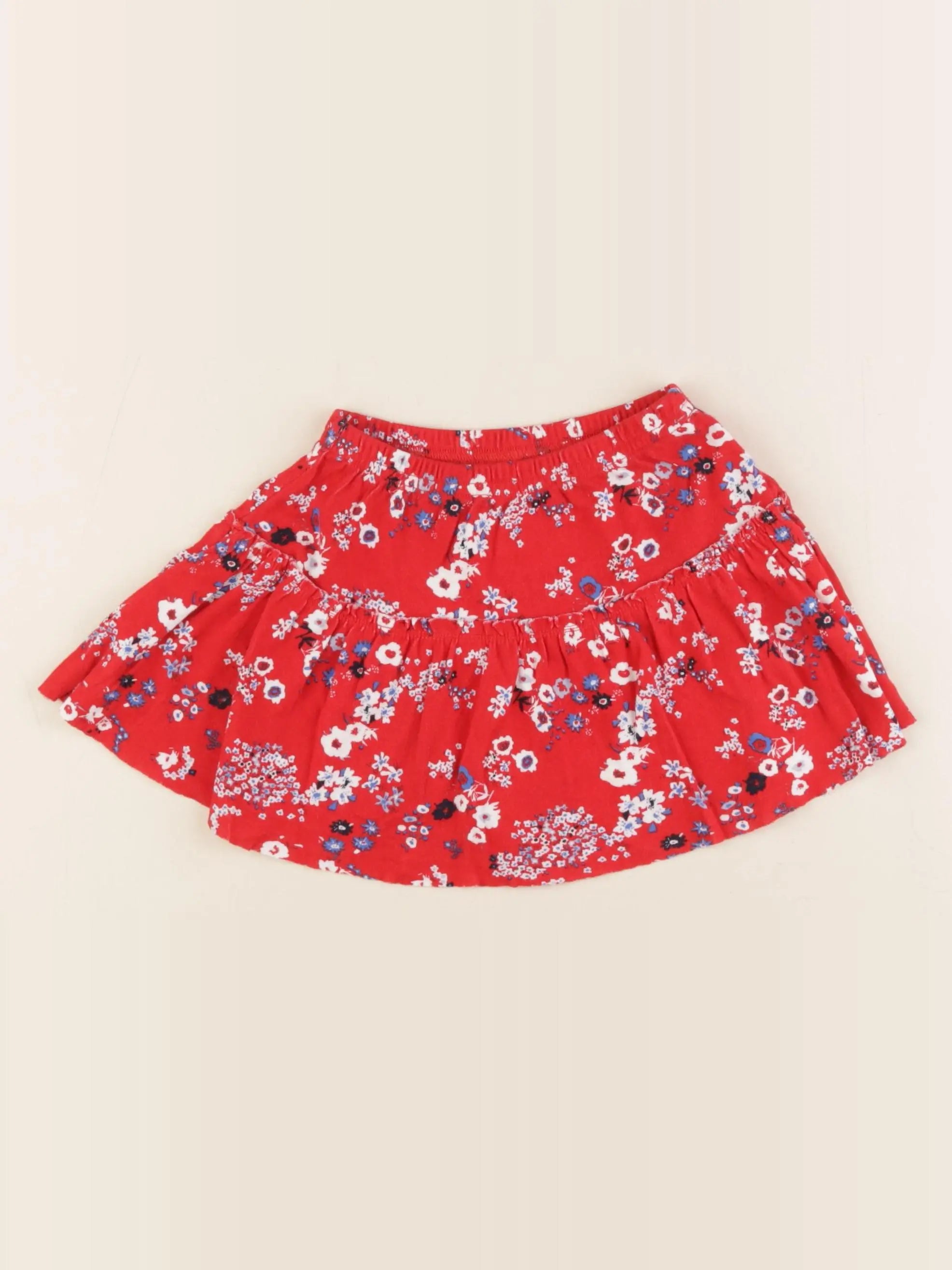 Petit Bateau - jupe rouge - 5 ans