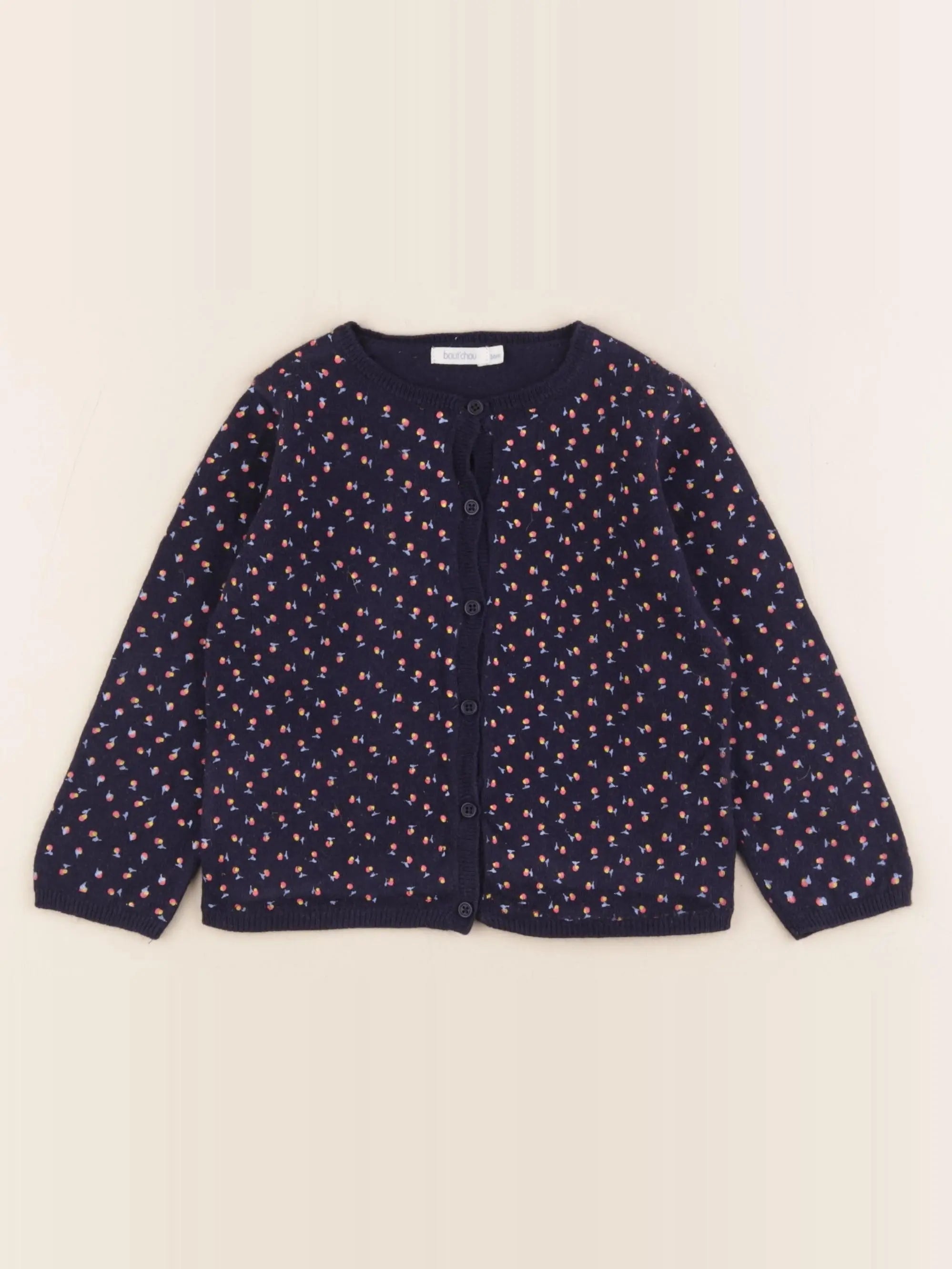 Boutchou - gilet multicolore - 36 mois