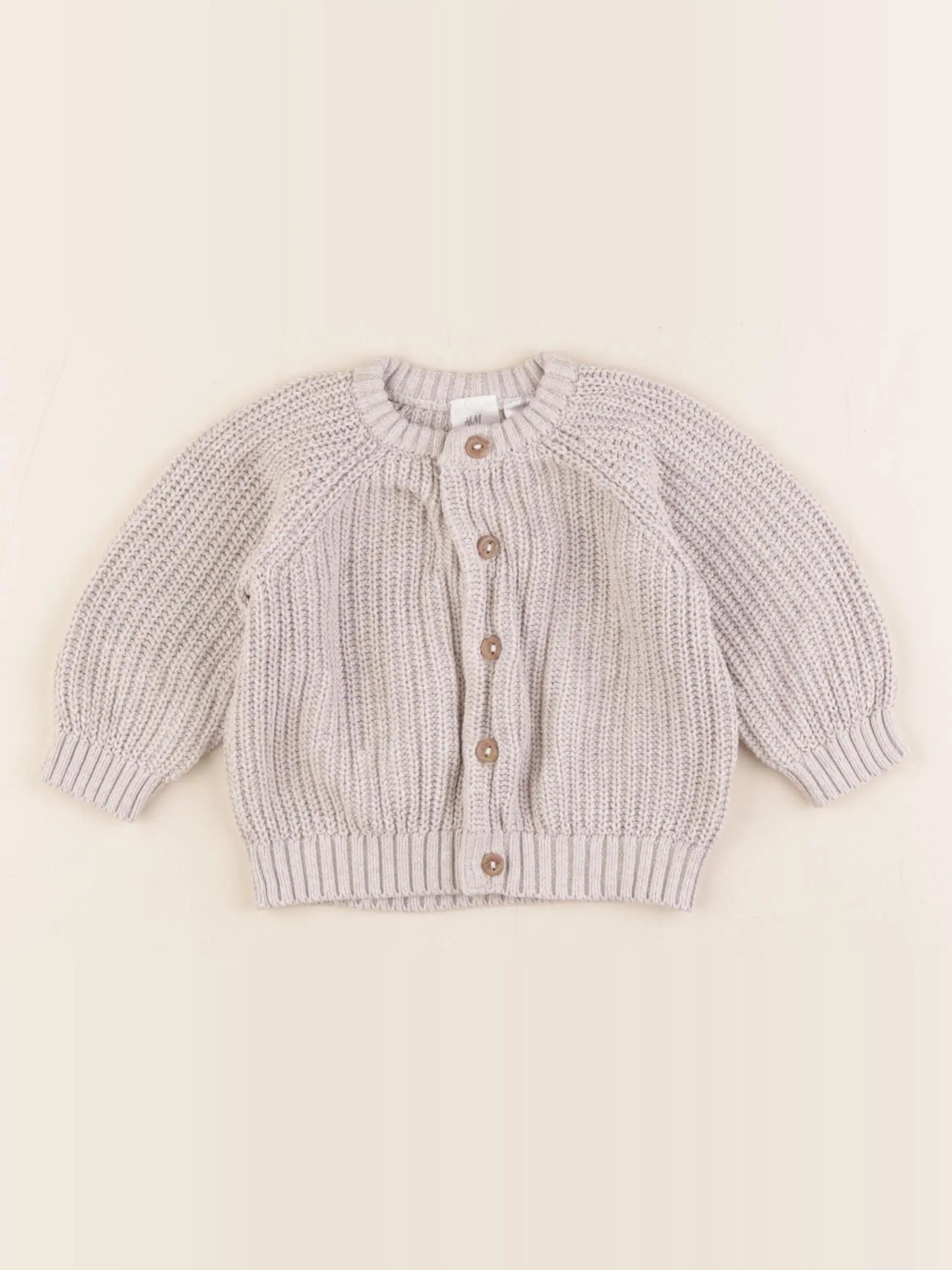 H&M - gilet beige - 2/4 mois